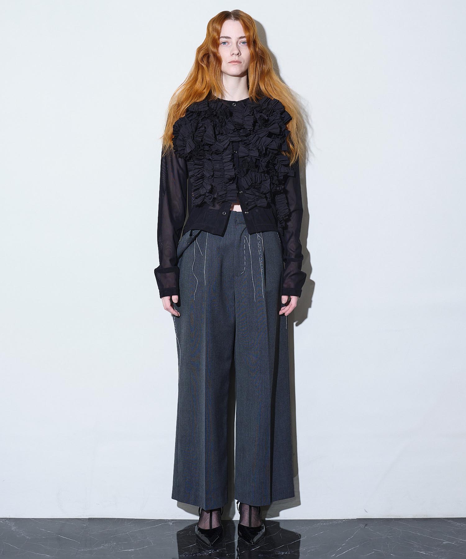 Daria motif tulle cardigan HEELAL