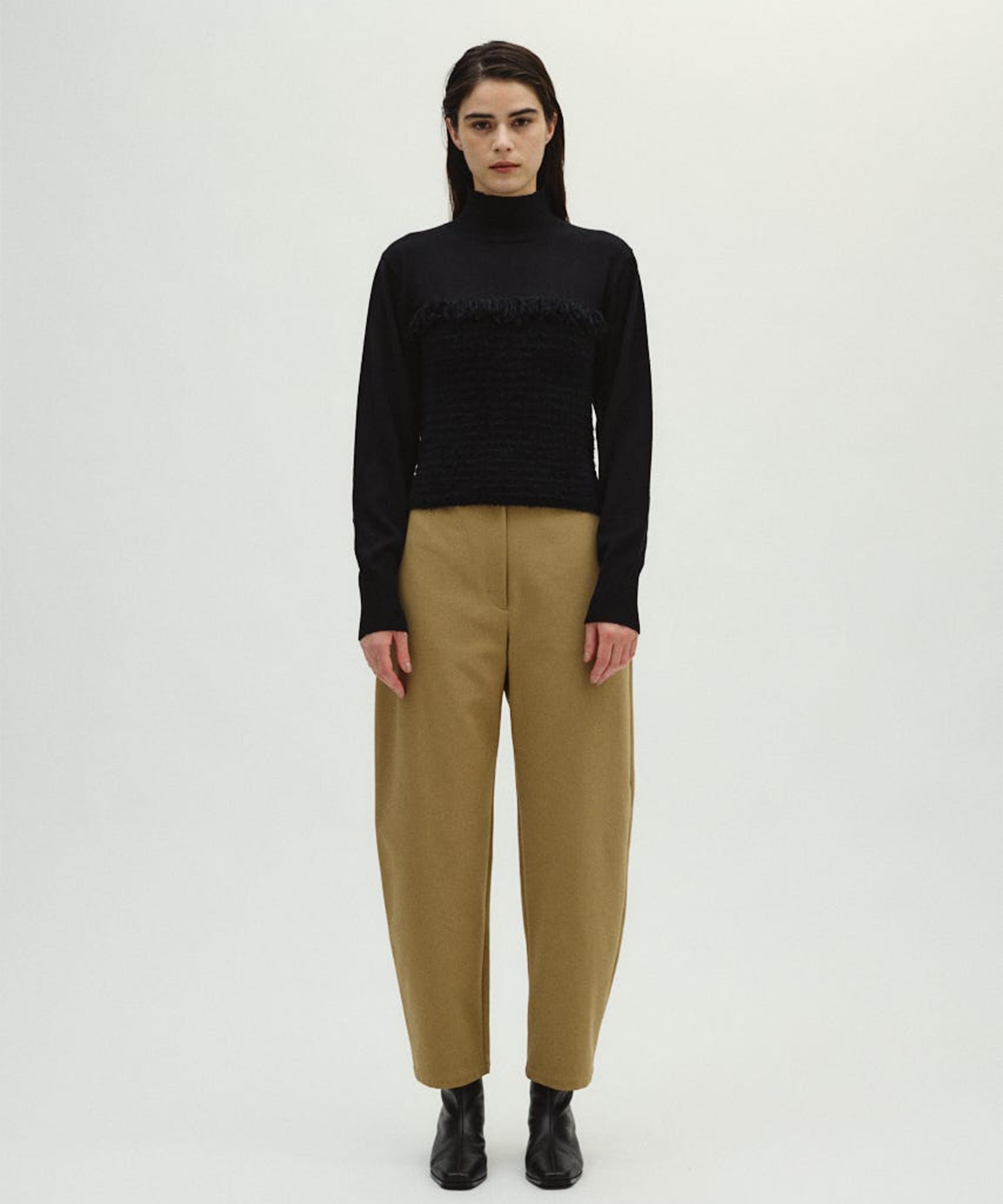 Tweed docking knit tops RIM.ARK