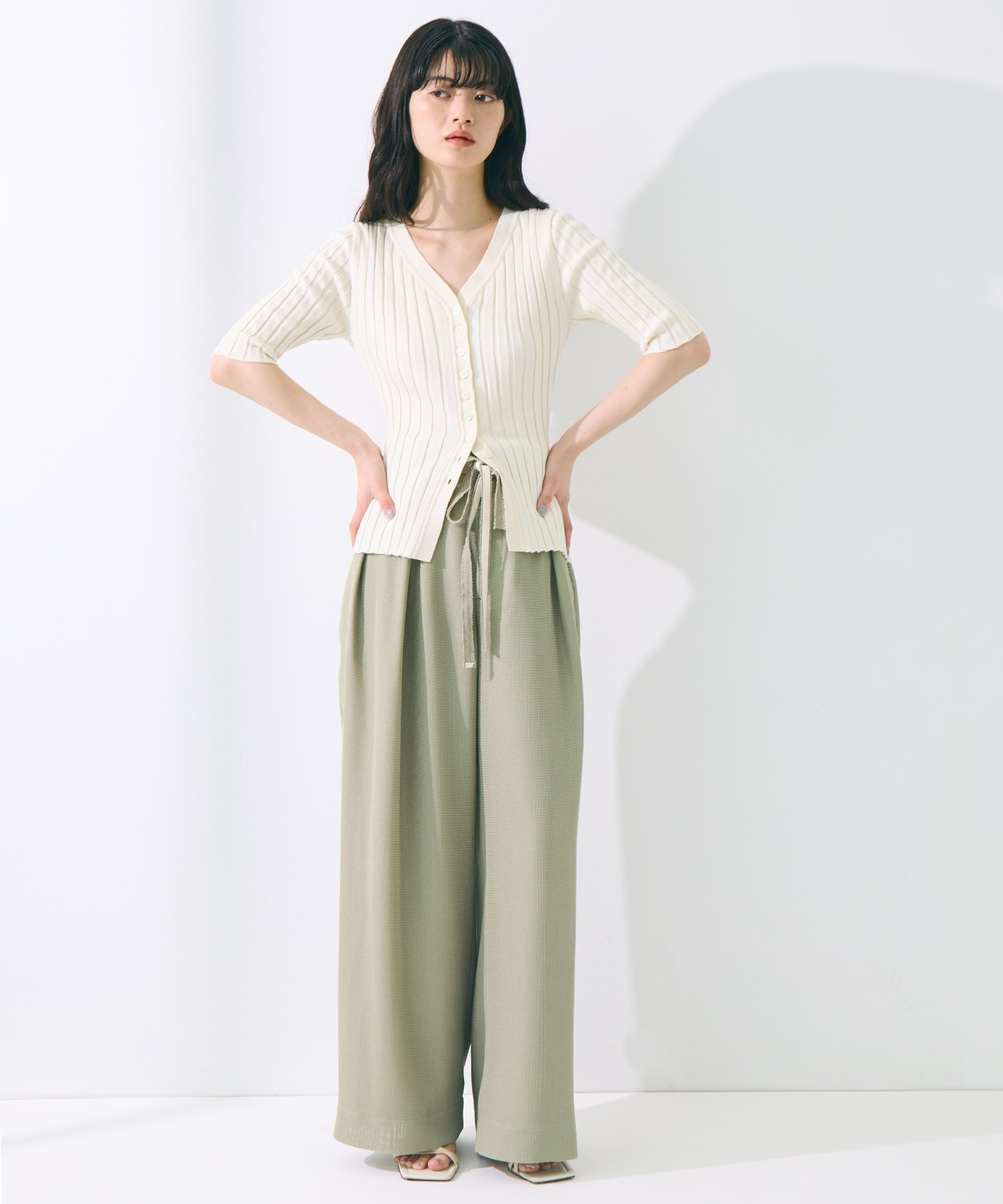 Silk Viscose Wide Rib Cardigan STUDIOUS