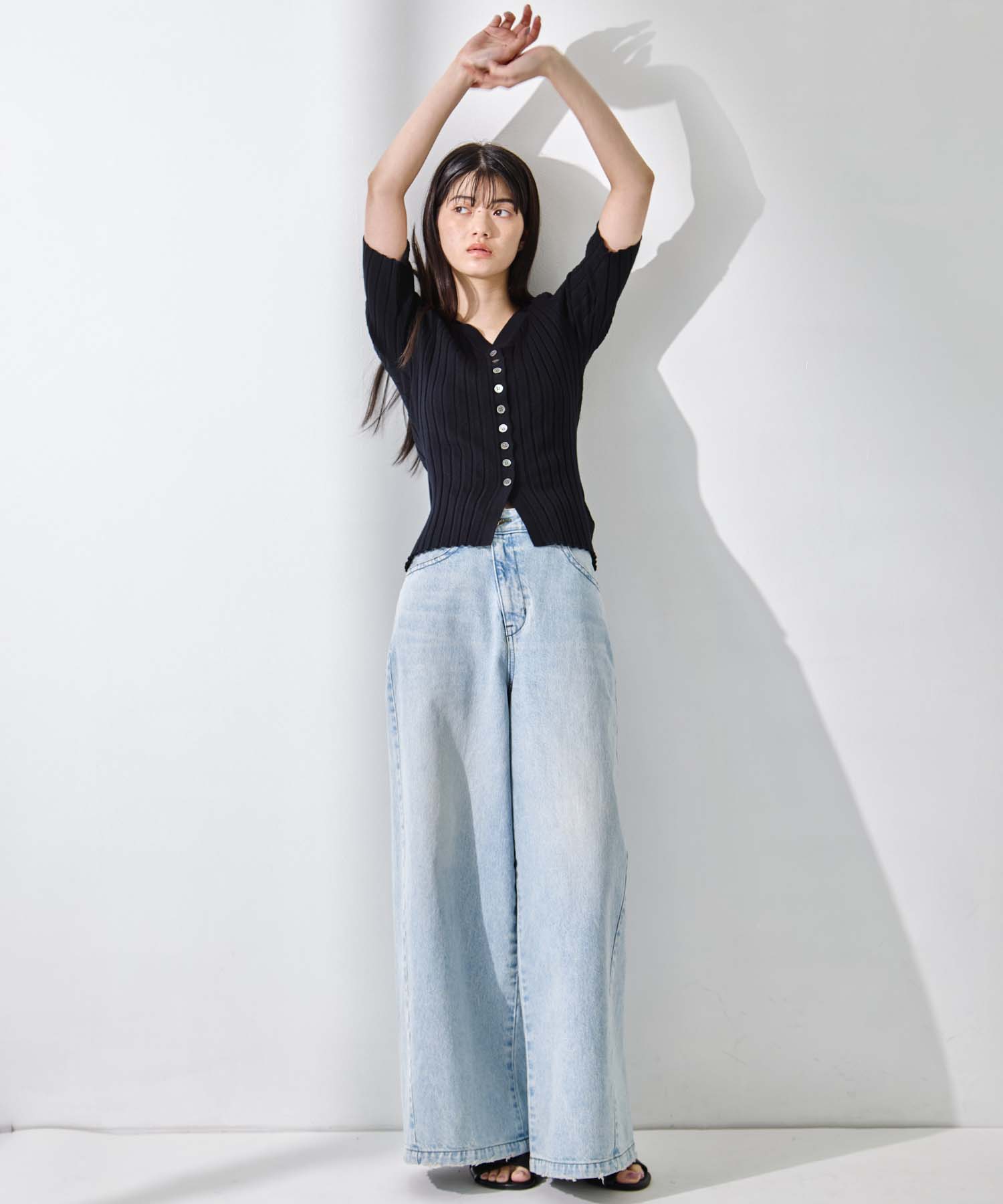Silk Viscose Wide Rib Cardigan STUDIOUS