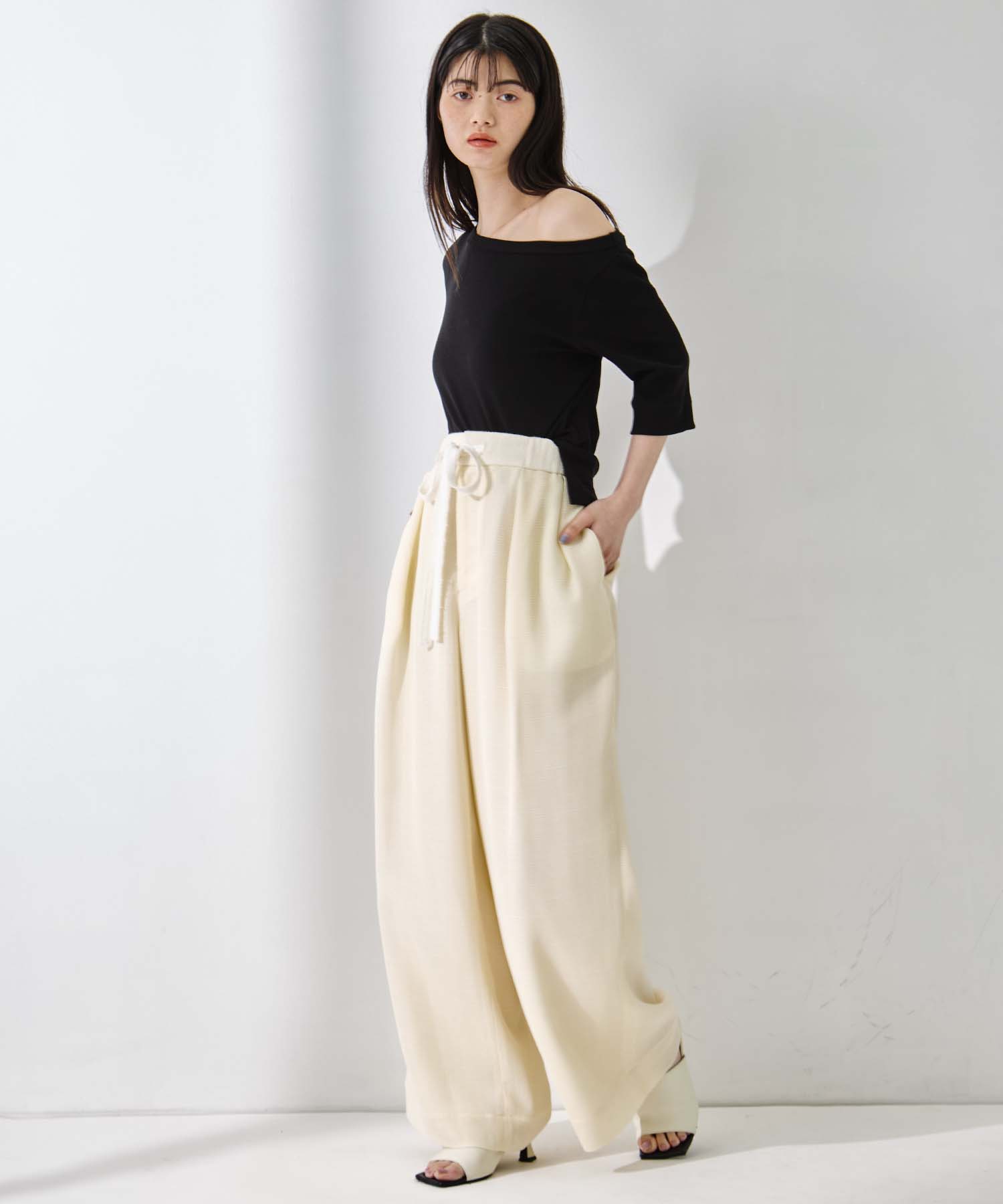 Washable Mesh Relax Trousers STUDIOUS