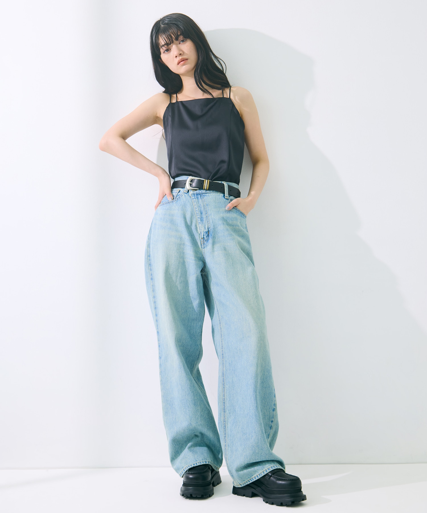 DOUBLE WAIST DENIM PANTS STUDIOUS