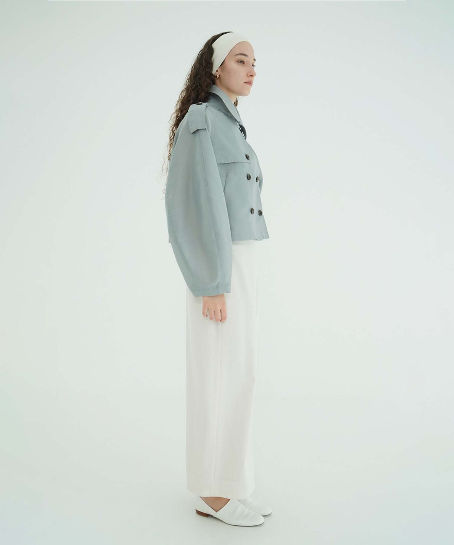 SHEER SHORT TRENCH JACKET CLANE