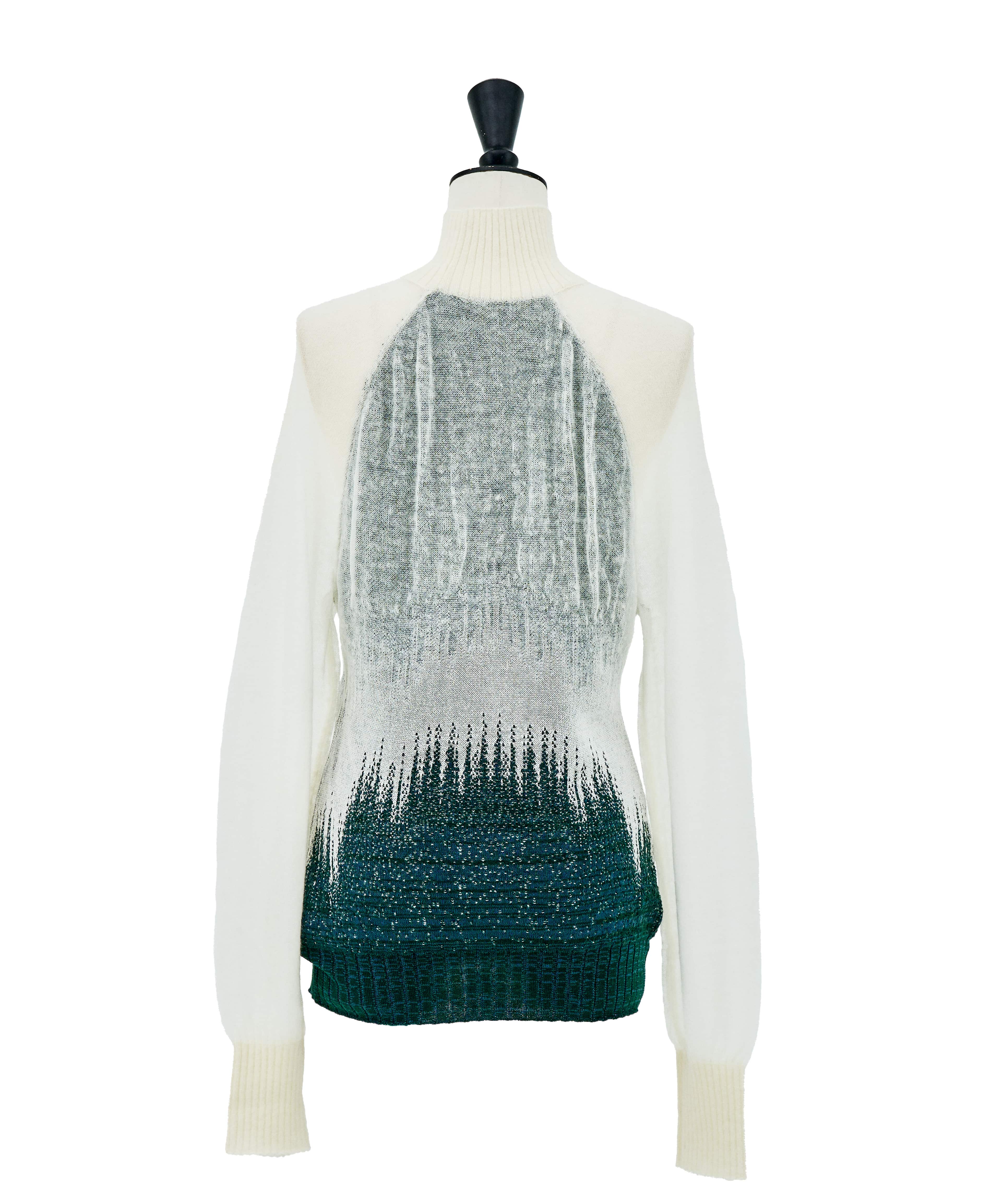 Sheer Jacquard High Neck Knit Top Mame Kurogouchi