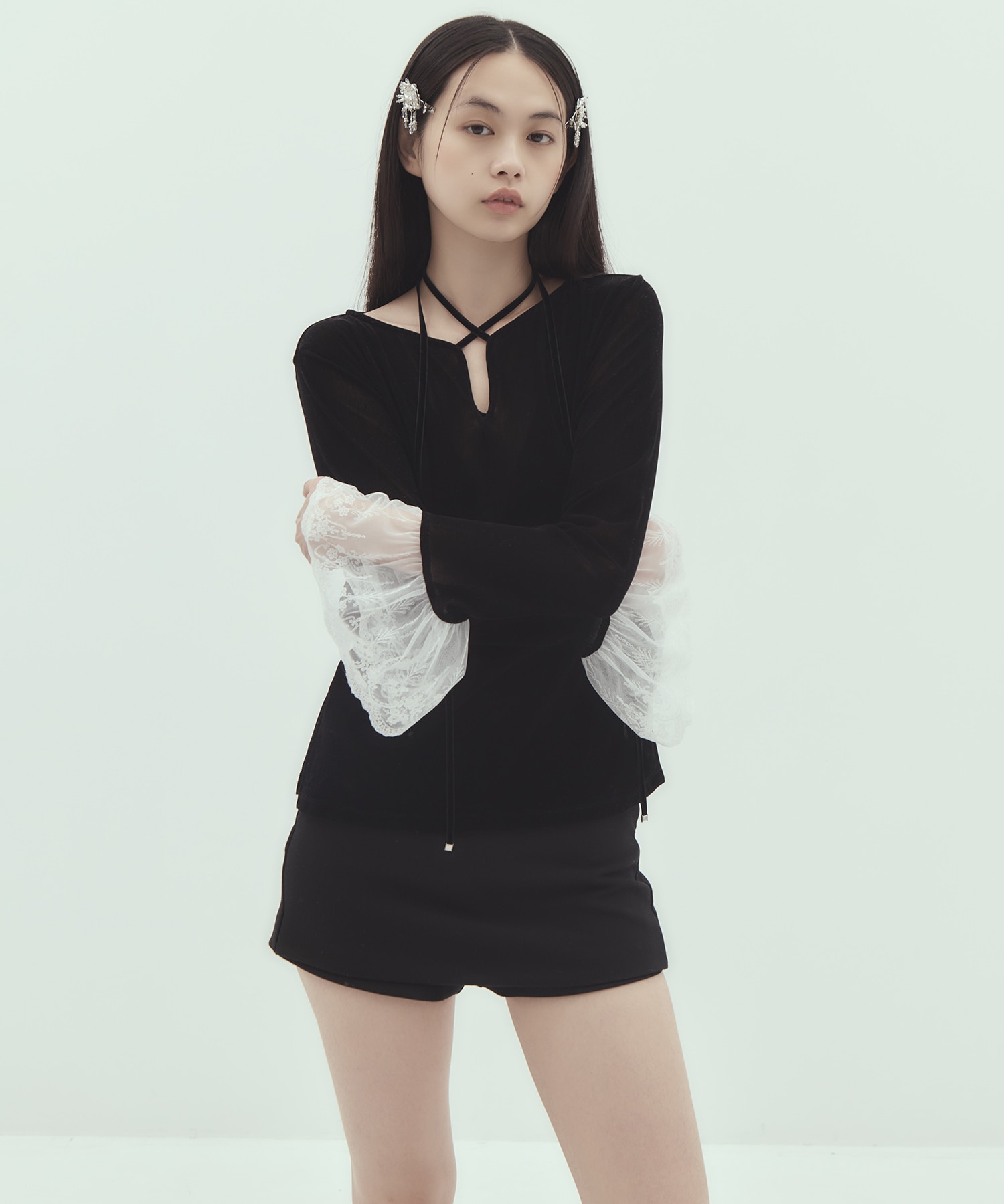 別注 flocky tulle pullover tanakadaisuke