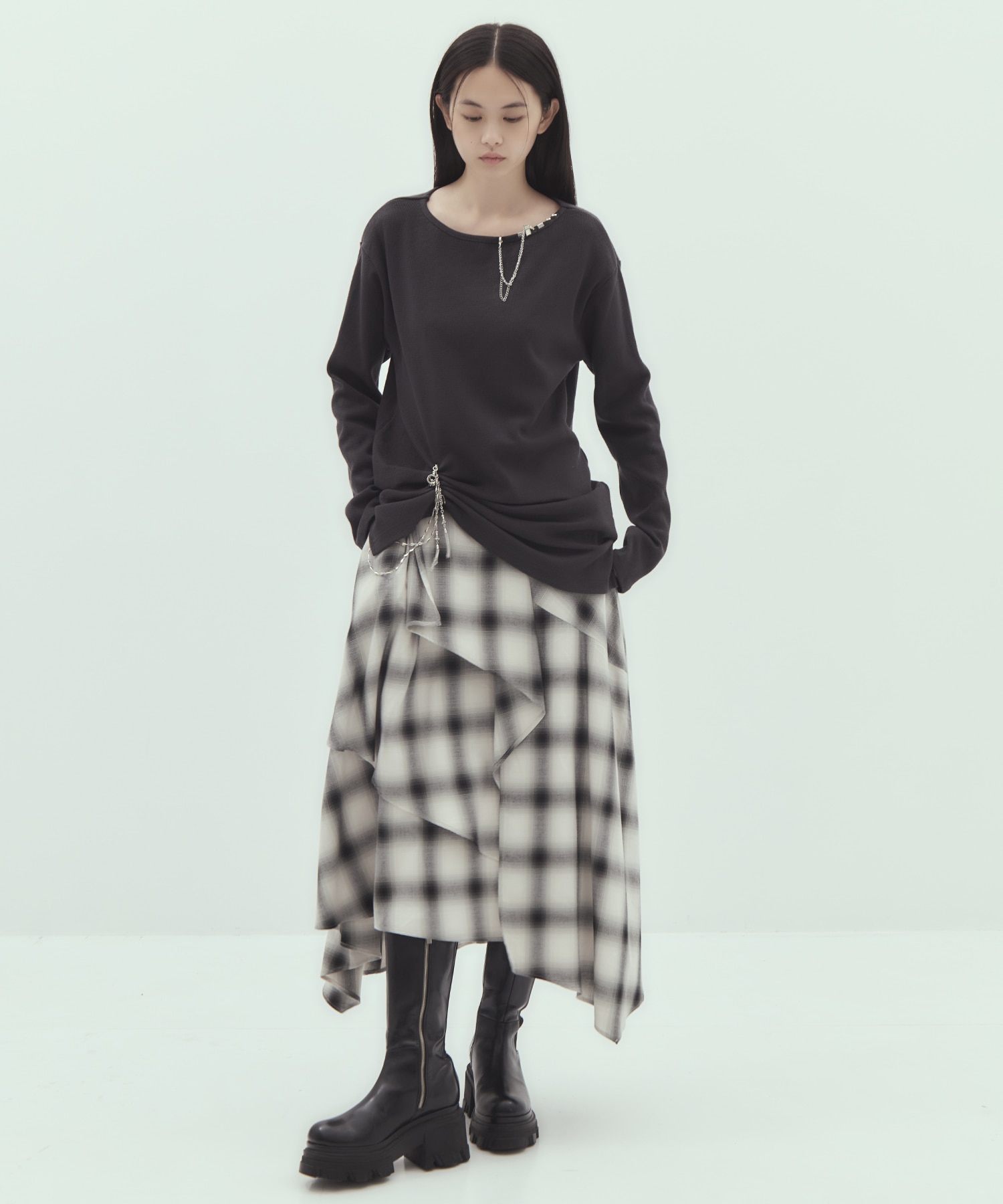 body piercing long sleeve　pullover tanakadaisuke
