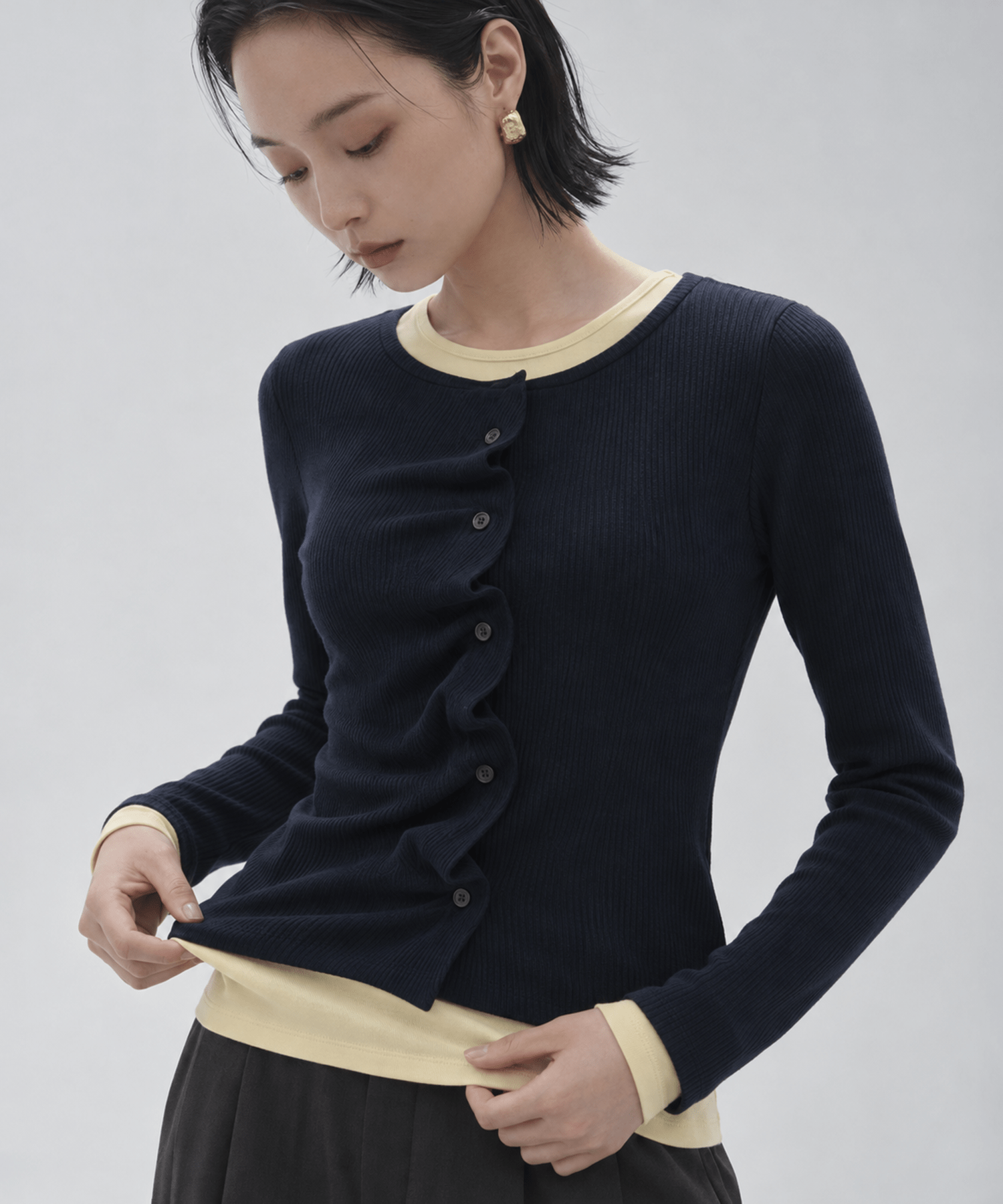 2Piece Layered Rib Top STUDIOUS