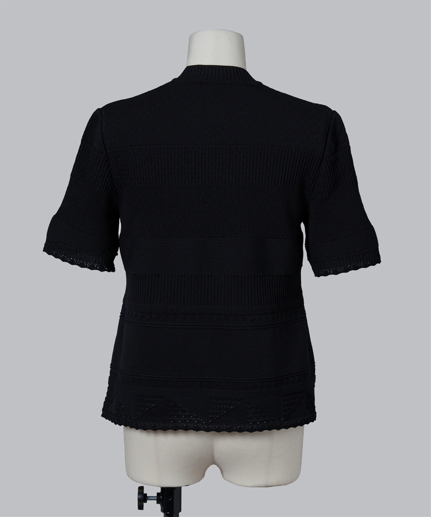 Knit Lace Short Sleeve Top Mame Kurogouchi