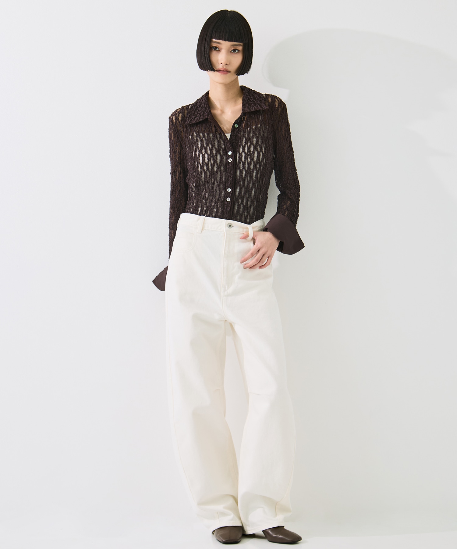Damaged Barrel Leg Jeans STUDIOUS