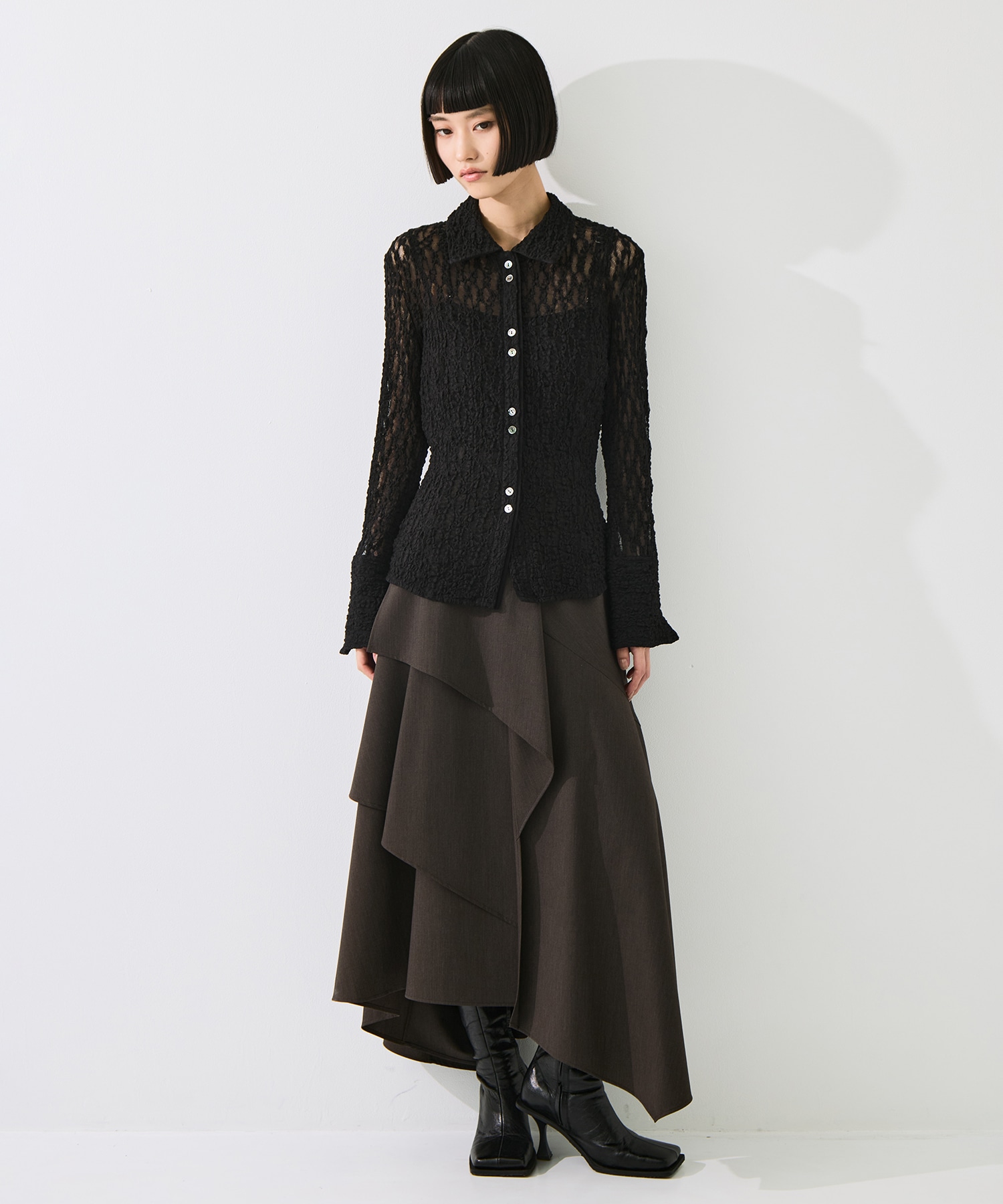 Layered Flare Skirt STUDIOUS