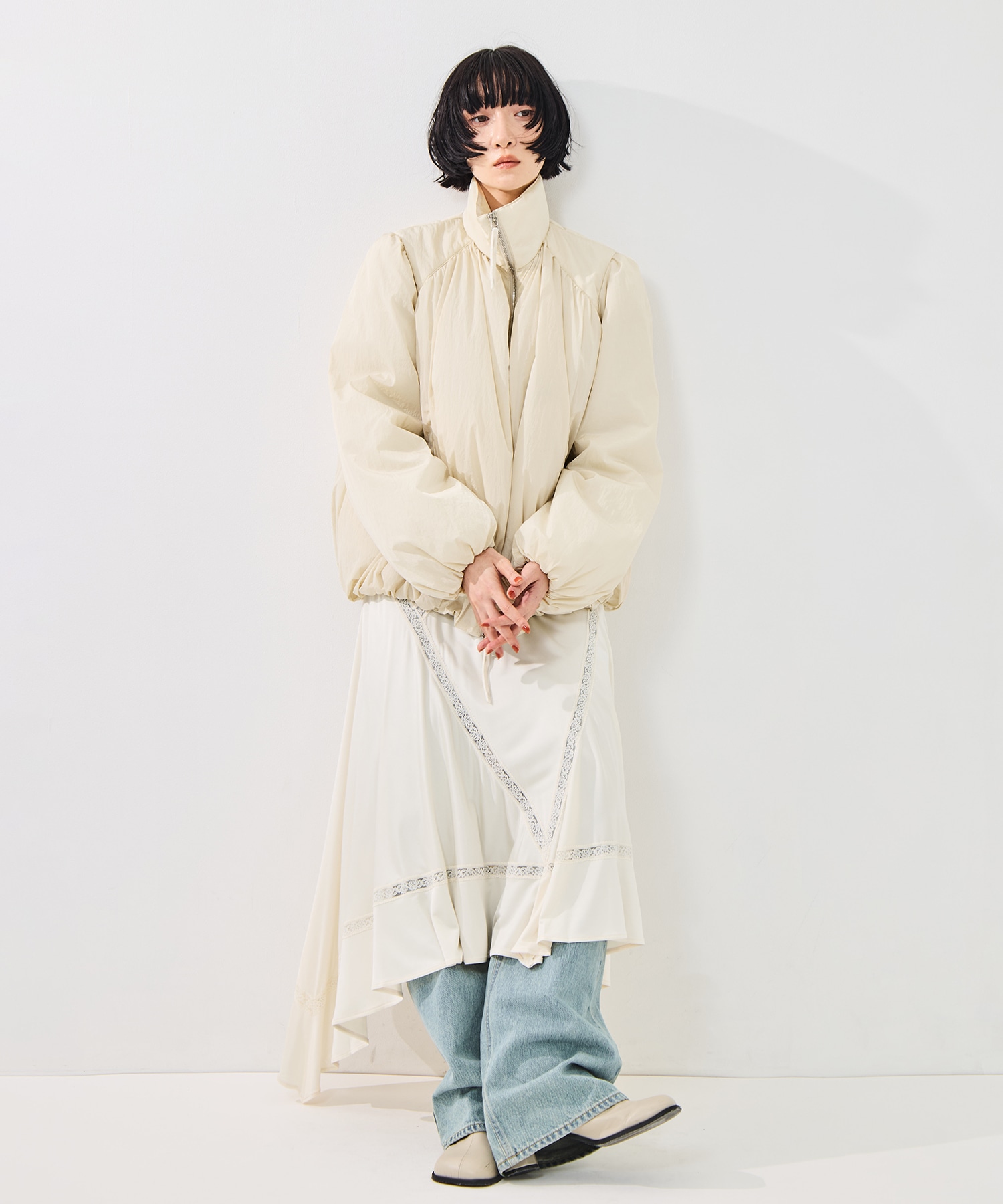 GATHERED PADDED BLOUSON FETICO