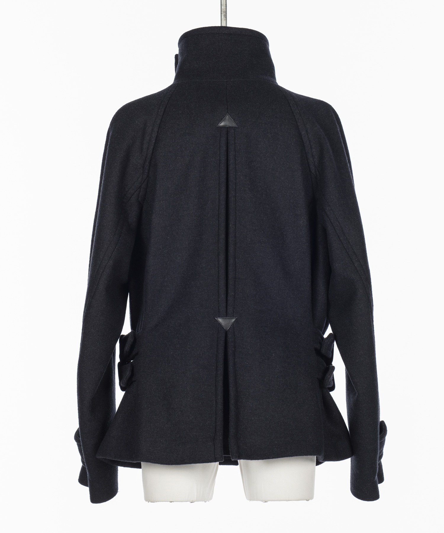 WOOL MELTON LOOP SHORT TRENCH JACKET FETICO