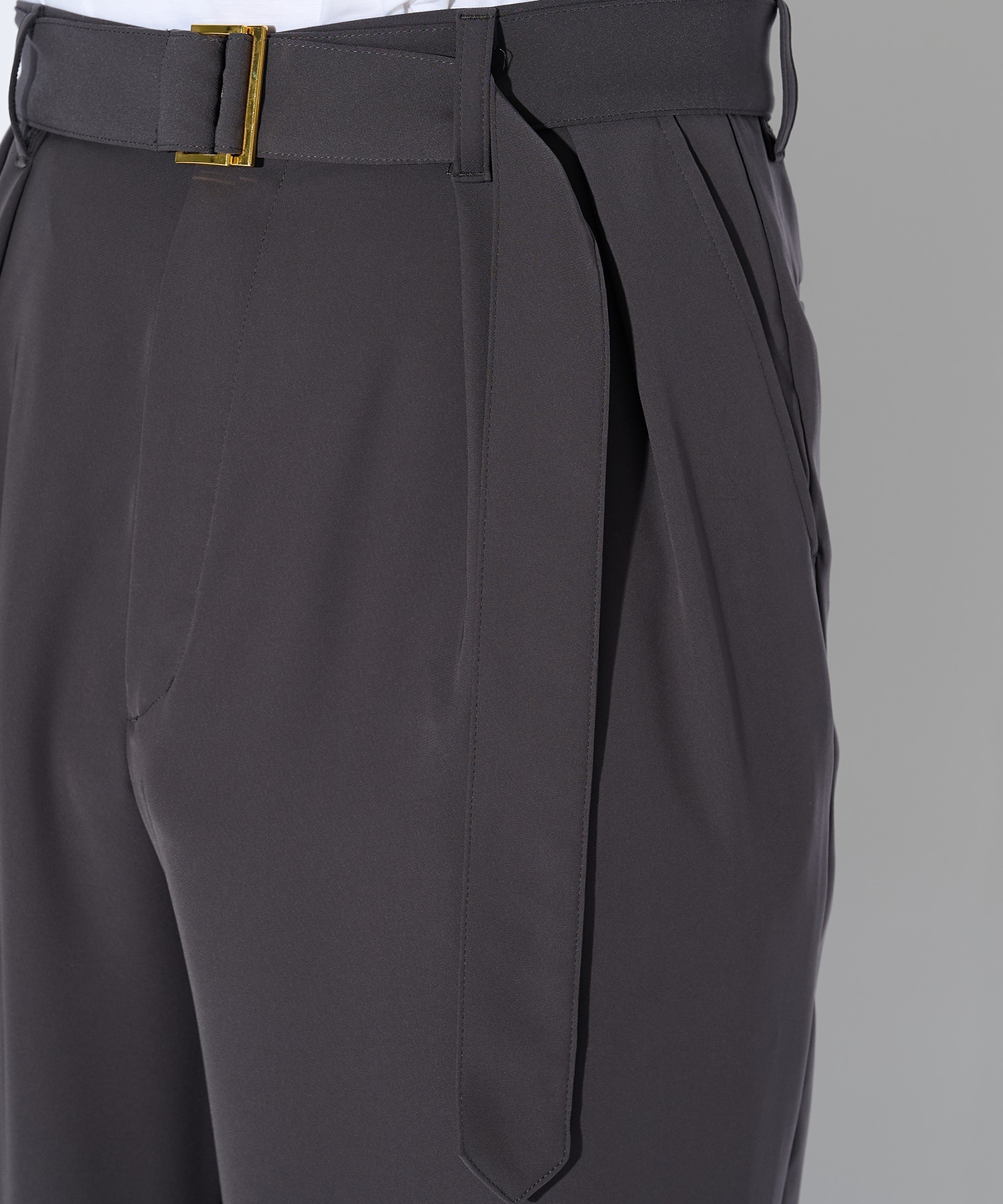 〈別注〉2Tuck Pants with Long Belt for STUDIOUS CULLNI