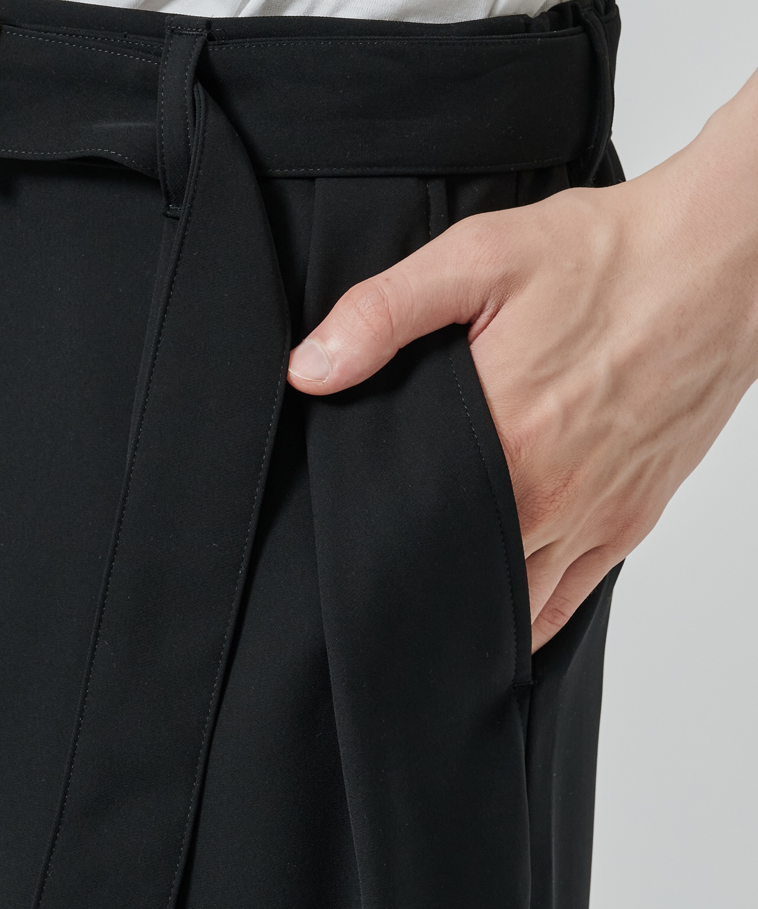 〈別注〉2Tuck Pants with Long Belt for STUDIOUS CULLNI