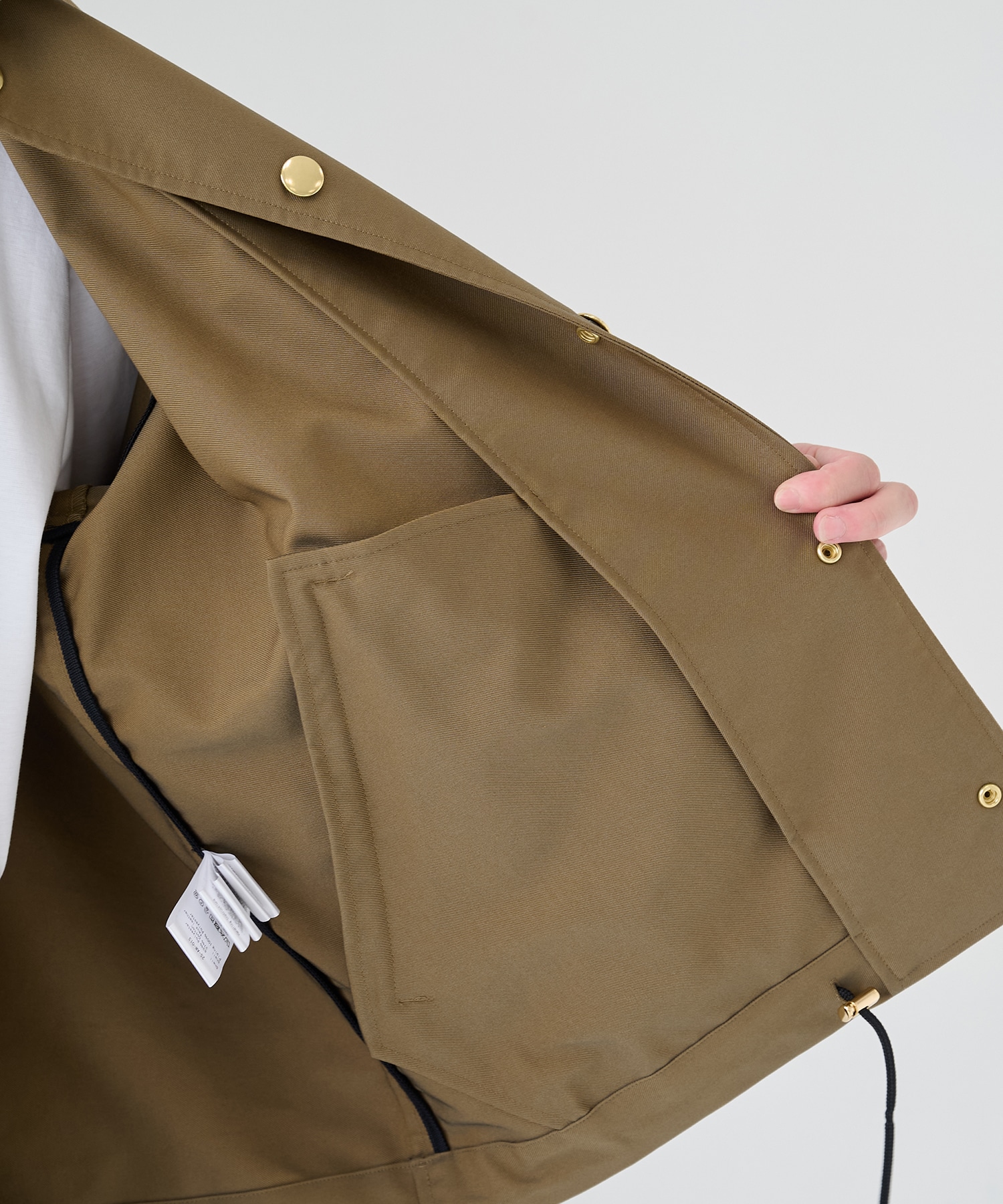 Chambray Gabardine Dot Button Coach Jacket CULLNI
