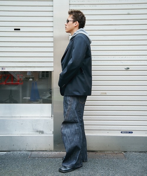 3D TWISTED WIDE LEG JEANS NVRFRGT
