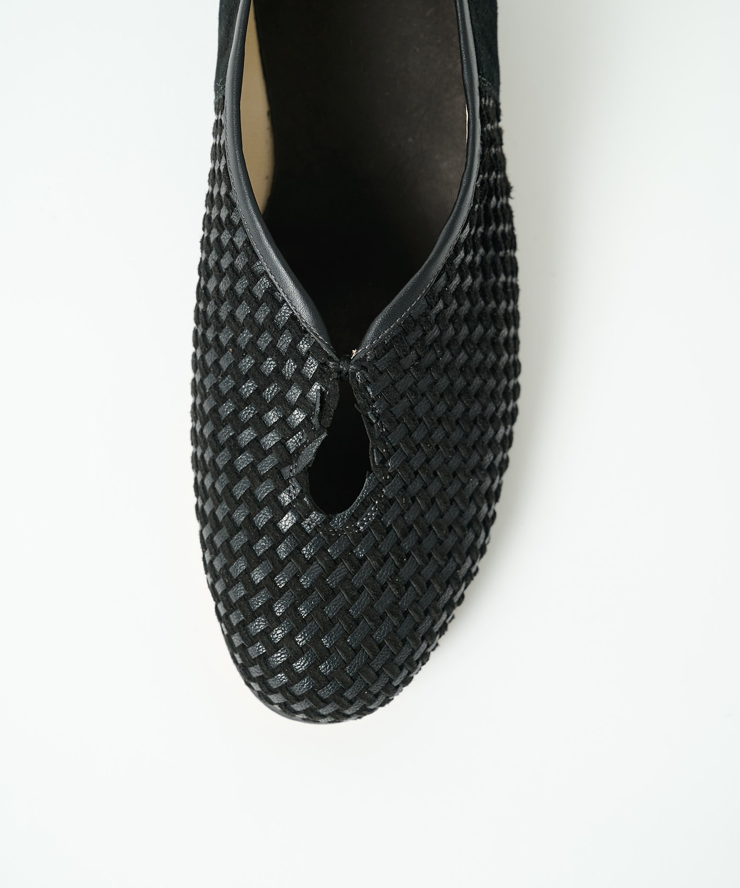 Tear Pumps Mesh Goat Suede Post Production