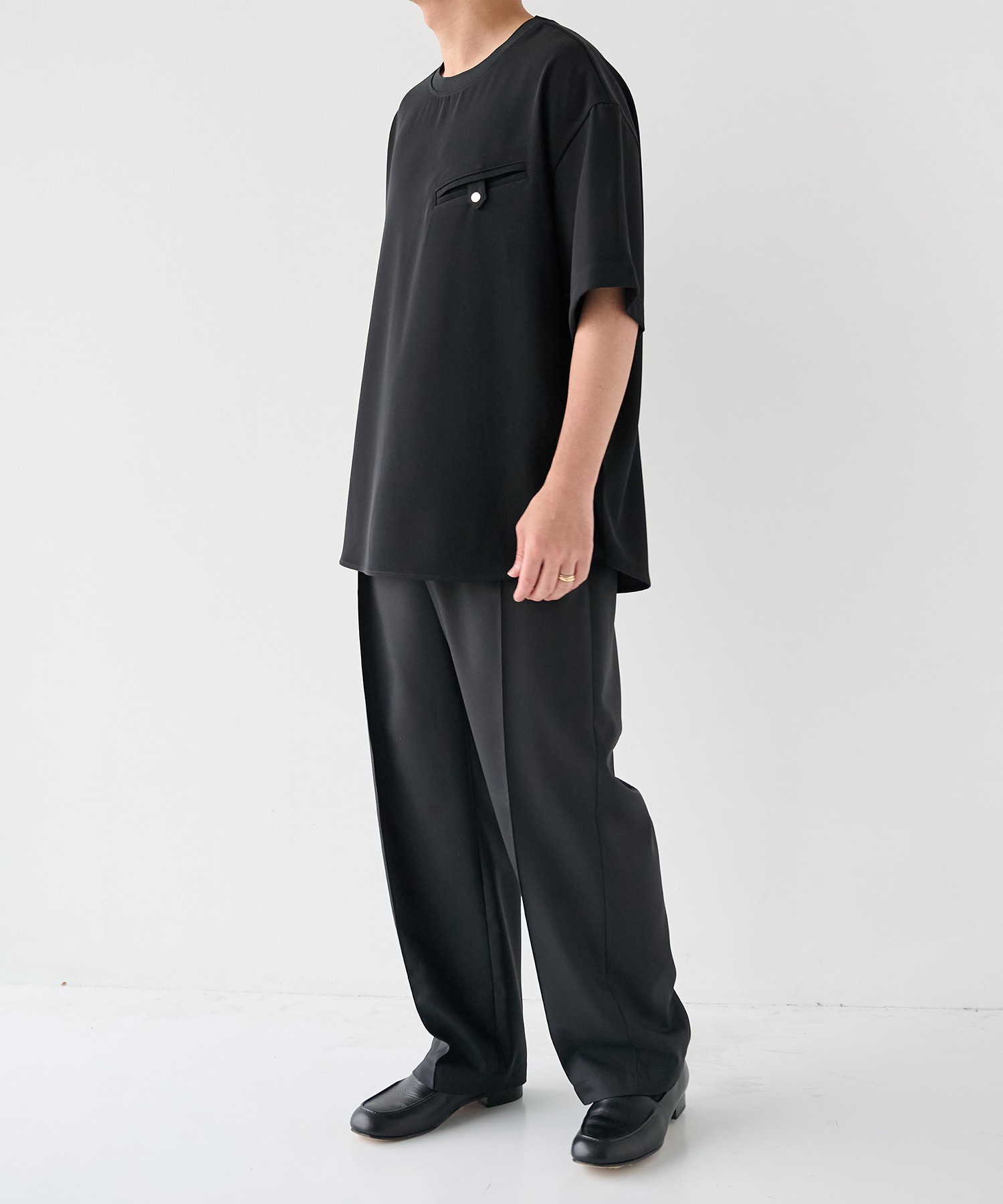 Dry Twill Button-Tab Pocket Short Sleeve Pullover CULLNI