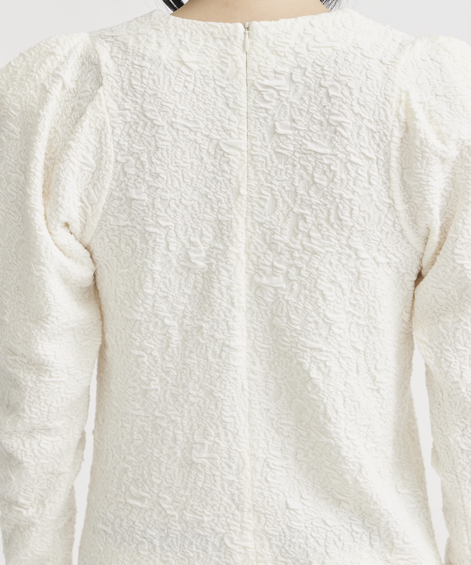 Mutton Sleeve Stretch Lace Top STUDIOUS