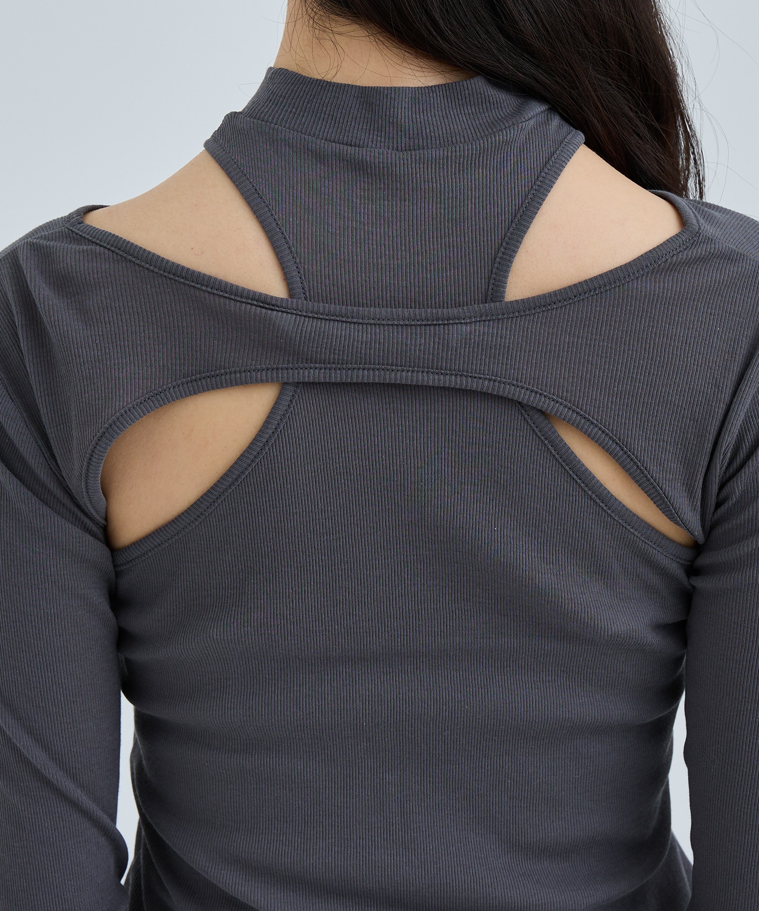 RIB LAYERED HI-NECK TOP JOHN LAWRENCE SULLIVAN