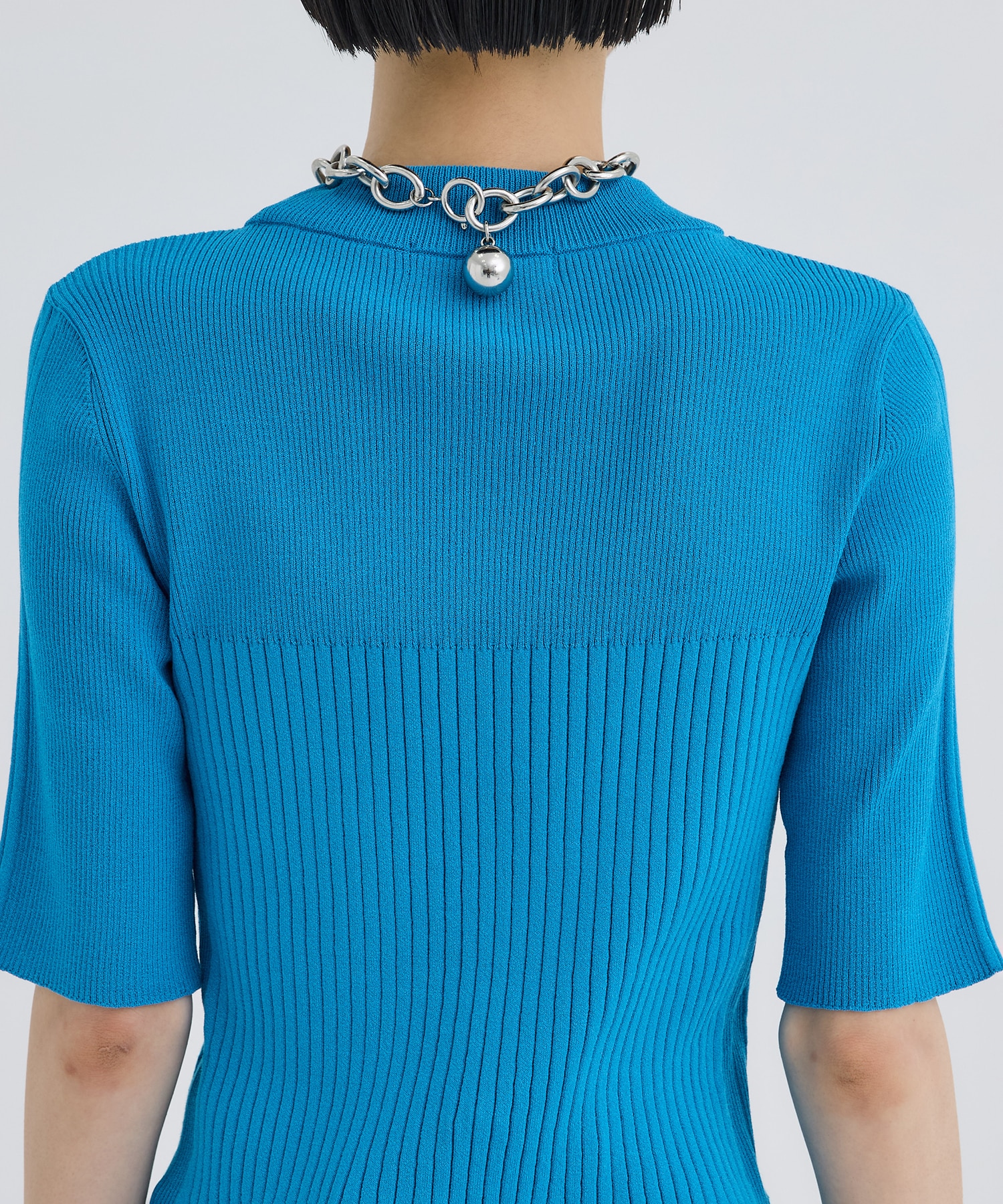 別注HALF SLEEVE RIB TOP WRAPINKNOT