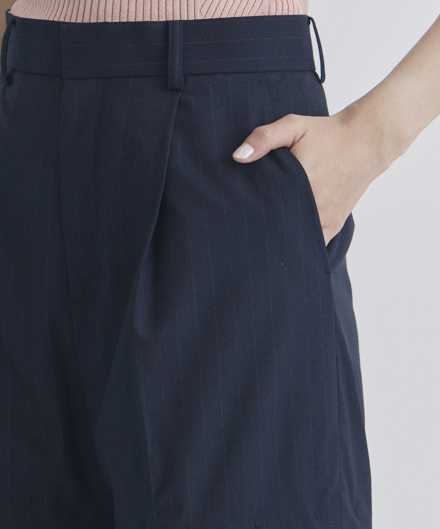 Pinstripe 2way Length Trousers STUDIOUS