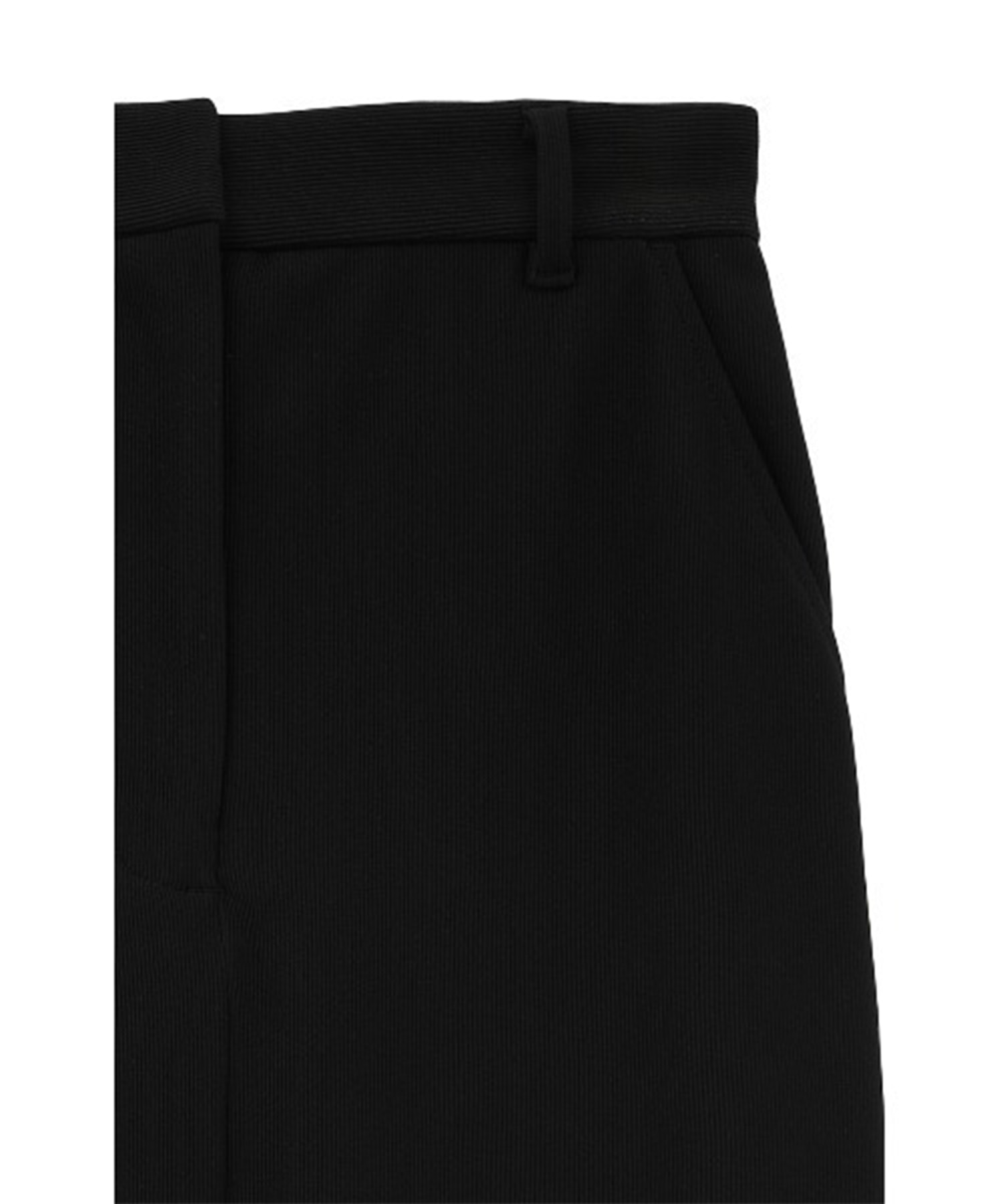 RIB STRIPE STRAIGHT SKIRT CLANE