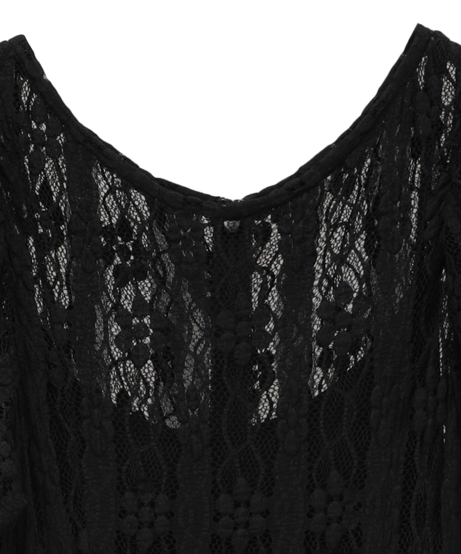 LACE MINI PUFF SLEEVE ONEPIECE CLANE