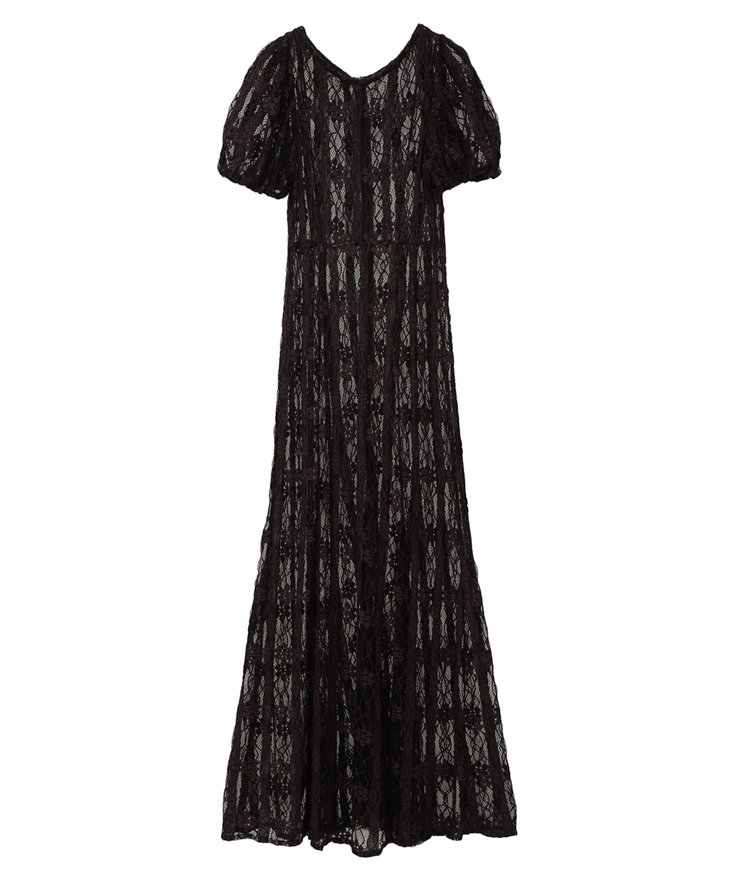 LACE MINI PUFF SLEEVE ONEPIECE CLANE