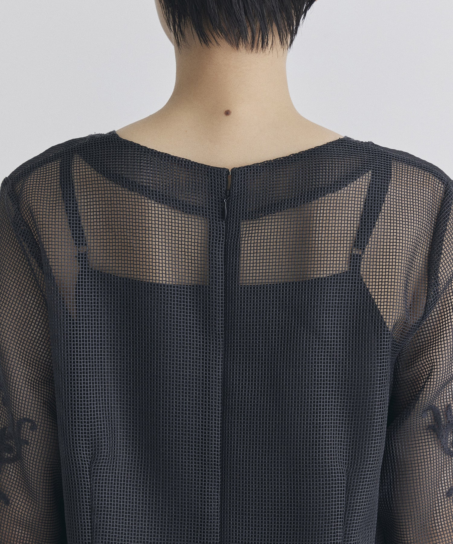 FLORA EMBROIDERY MESH DRESS AMERI
