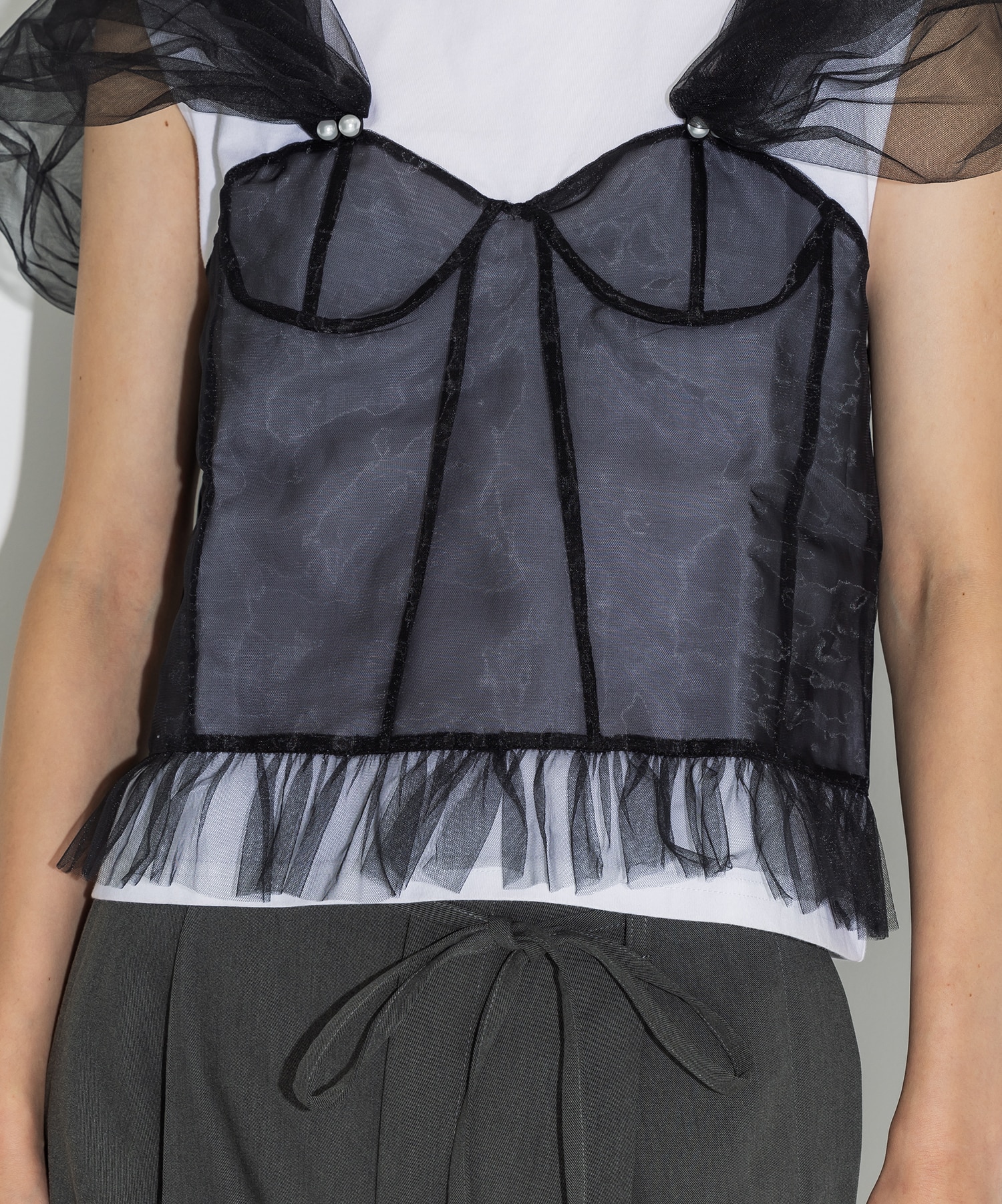 別注Tulle Corsert T-shirt VIVIANO