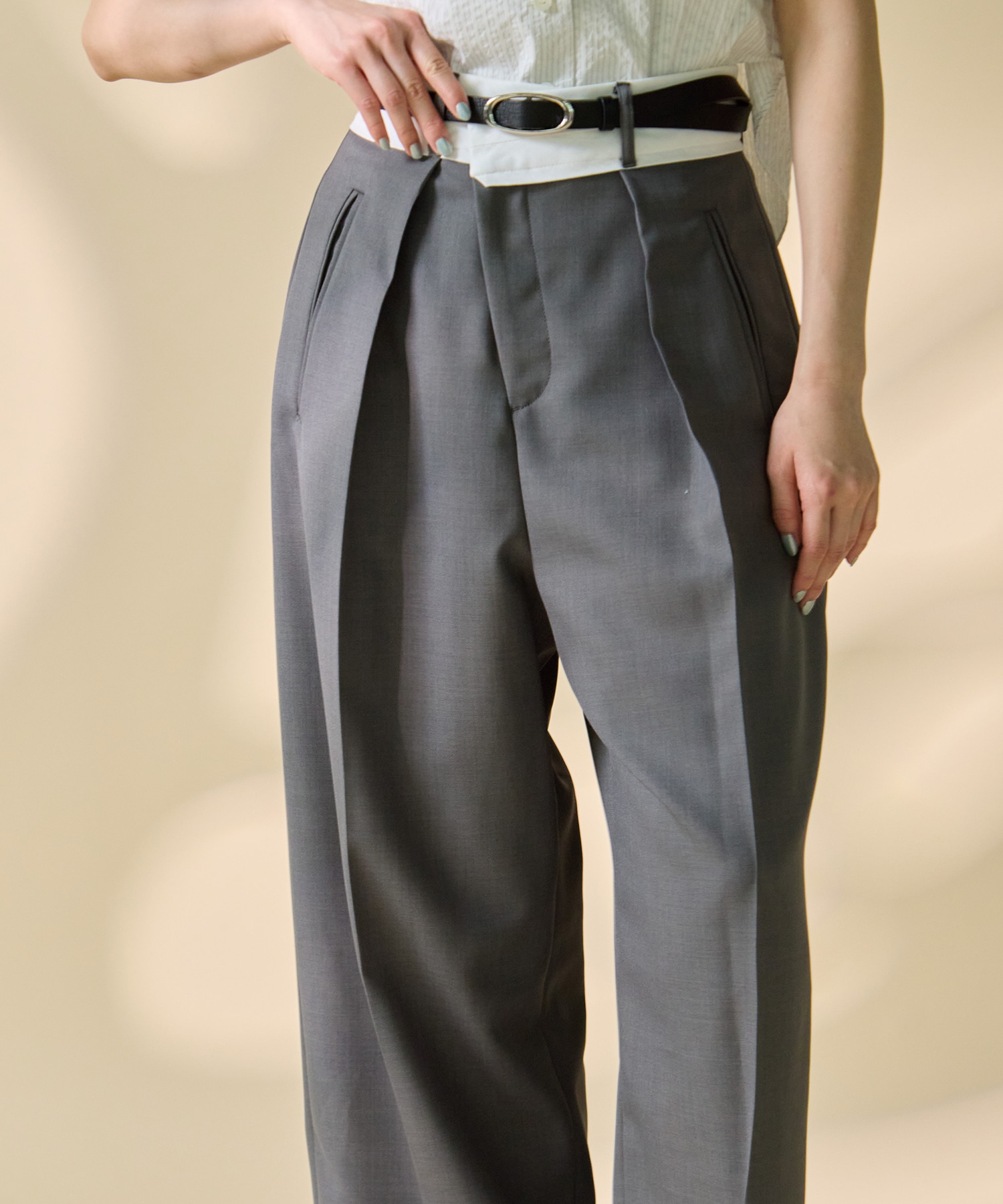 Asymmetric Front Trousers STUDIOUS