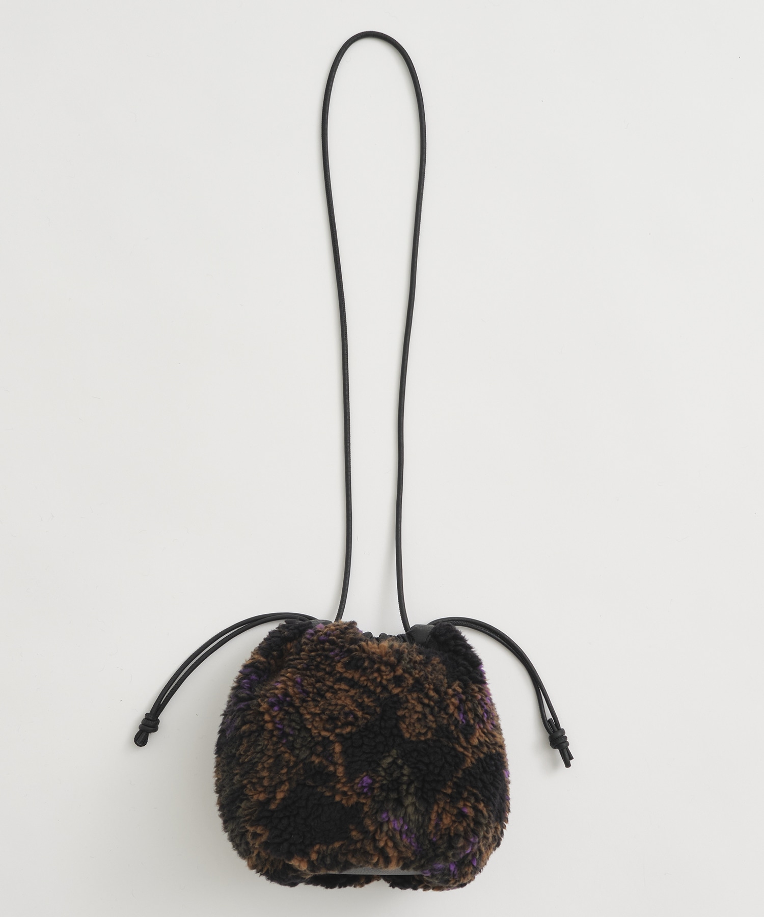 別注jacquard boa drawstring bag FUMIE=TANAKA