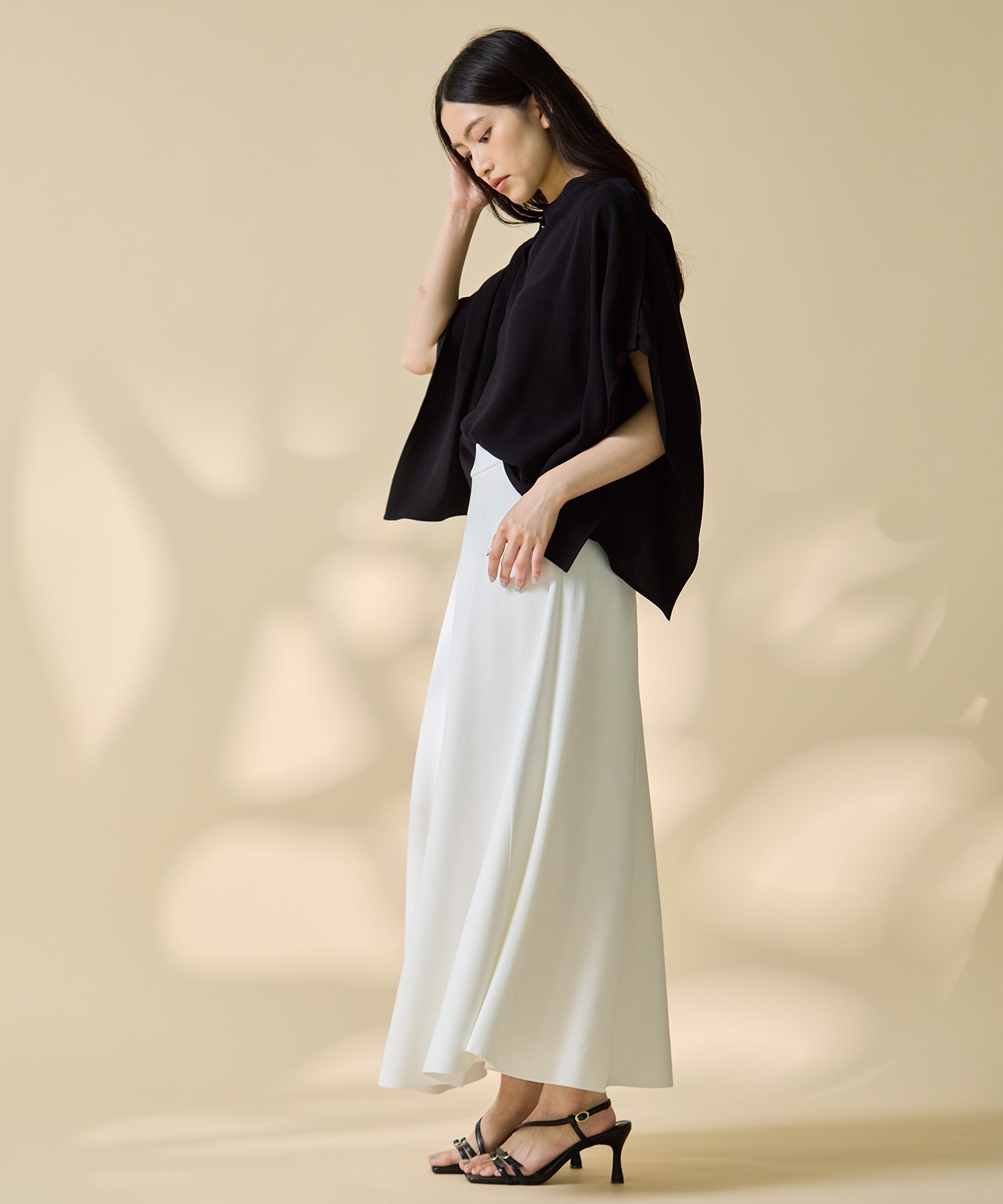BACK SATIN DRAPE BLOUSE STUDIOUS