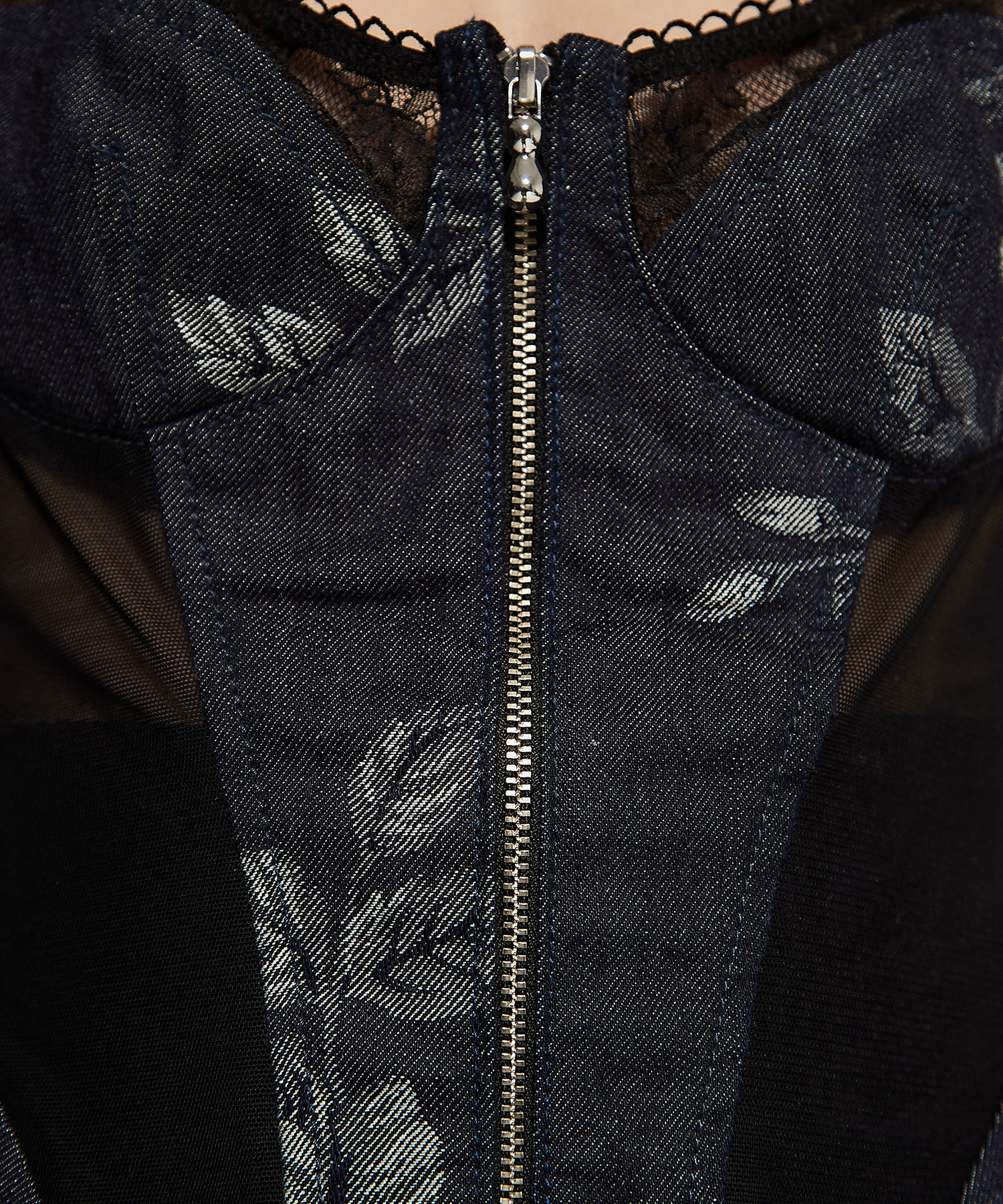 ROSE DENIM BUSTIER FETICO