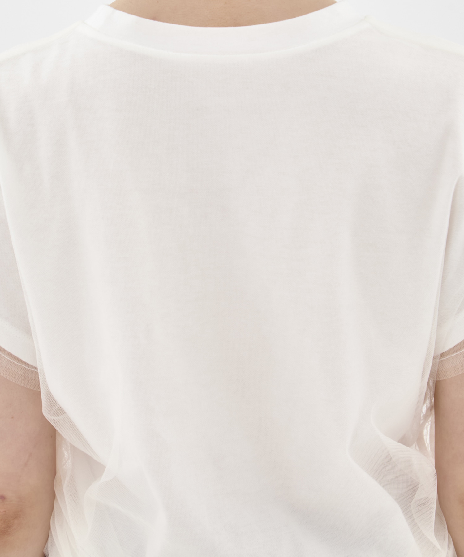 別注embroidered tulle layered tops MURRAL
