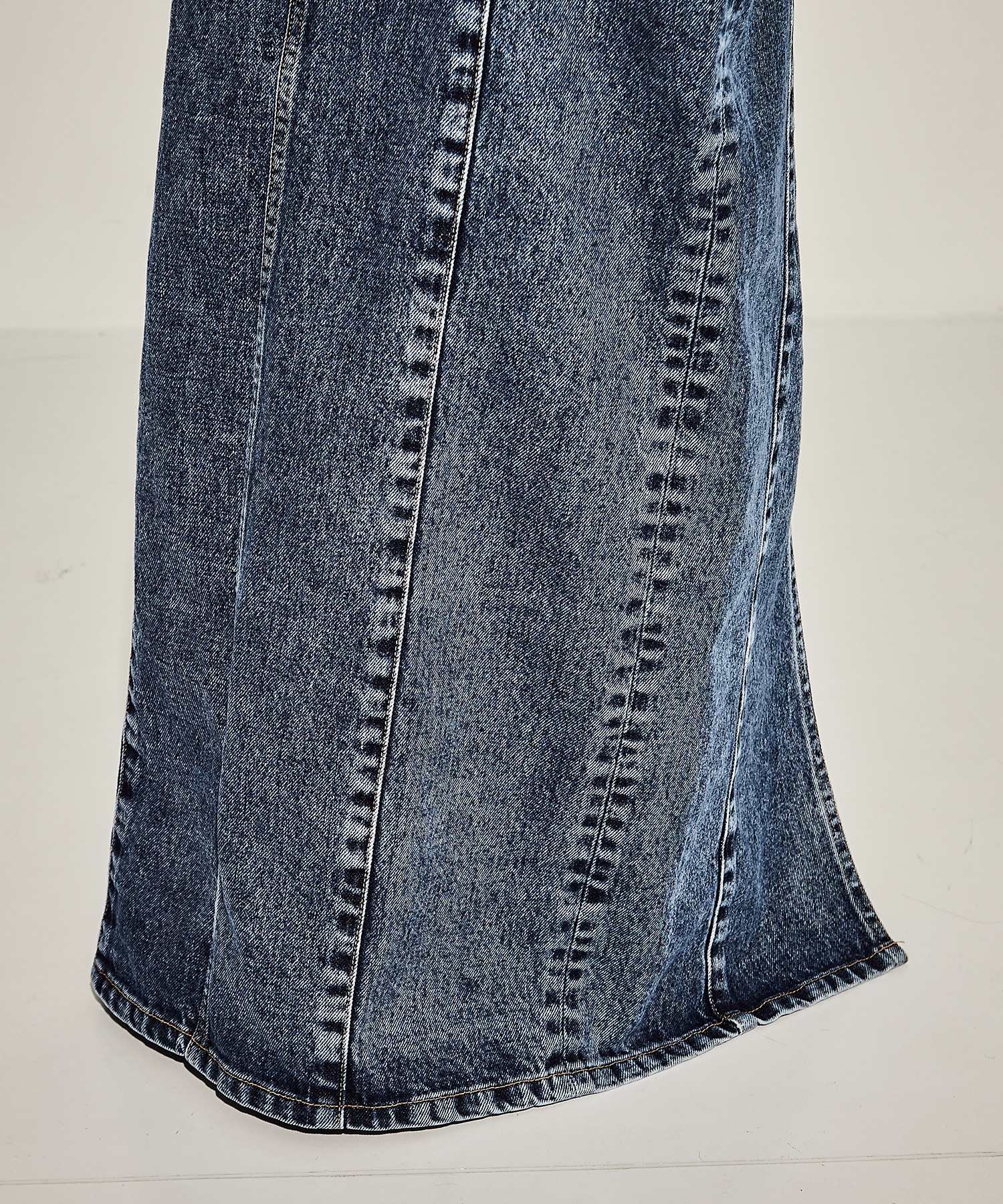 WASHED DENIM HOLLOWED OUT SKIRT JOHN LAWRENCE SULLIVAN