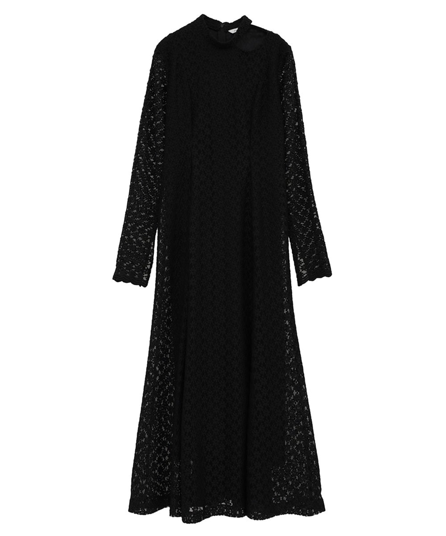 3D FLOWER LACE SLASH NECK ONEPIECE CLANE