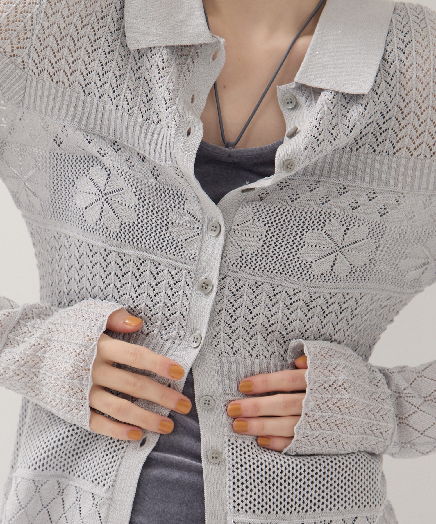 Flower Lace Knit Top EMILY ODA
