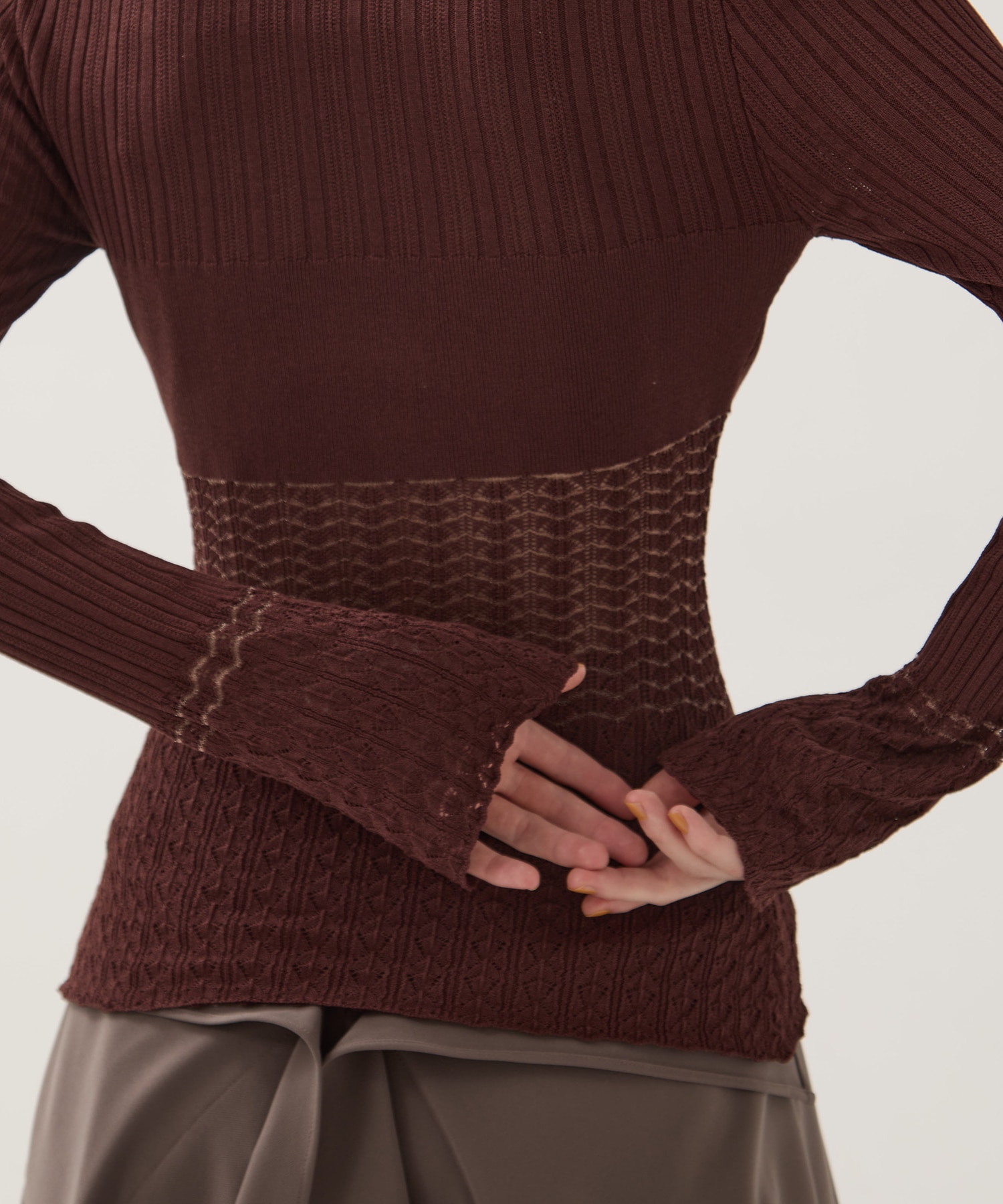 別注Square Neck Ripple Knit EMILY ODA