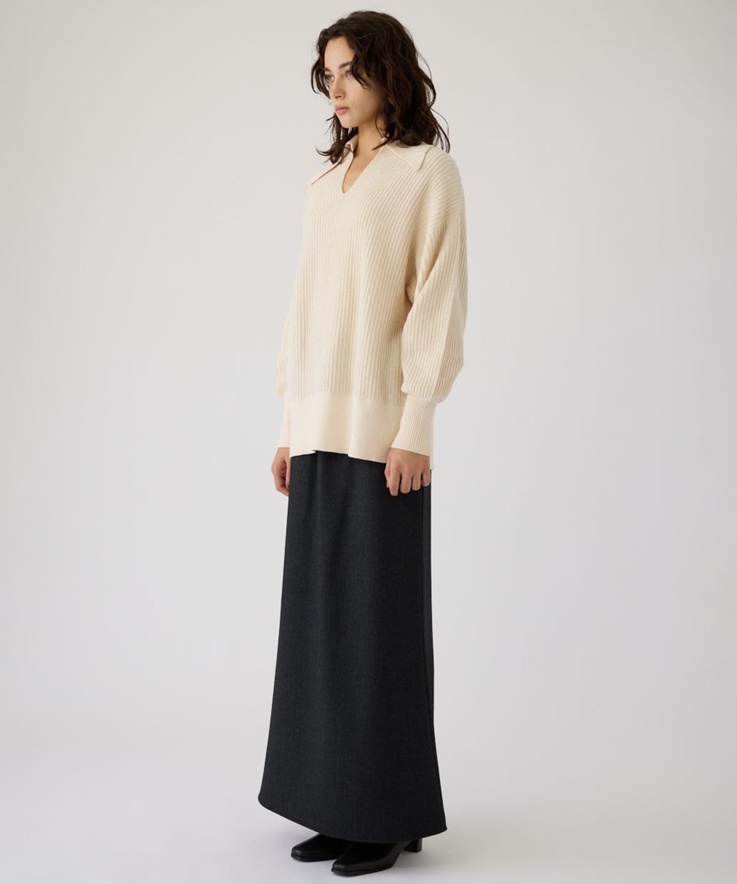Basic coller rib pullover RIM.ARK