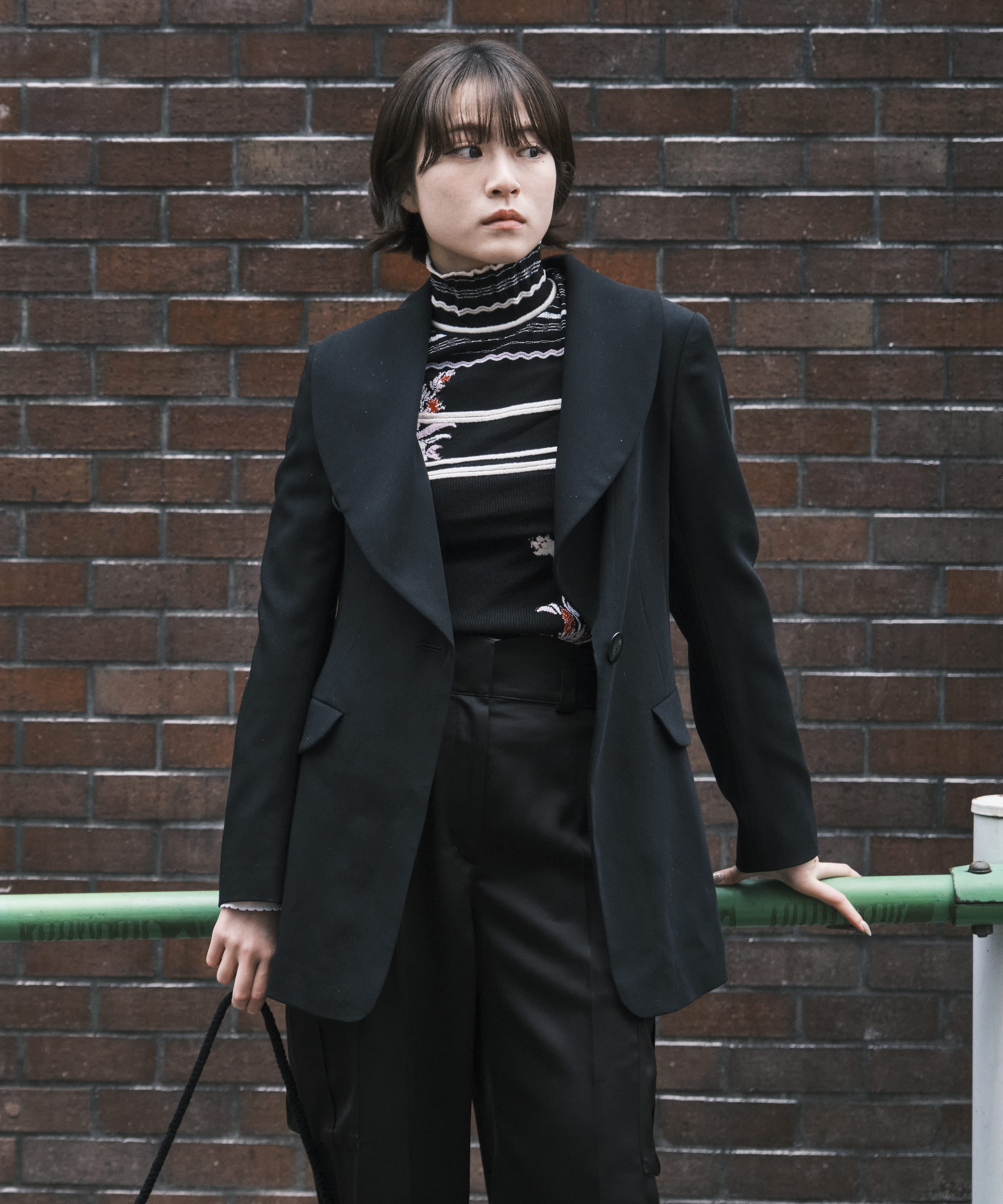Wool Venetian Shawl Collar Jacket Mame Kurogouchi