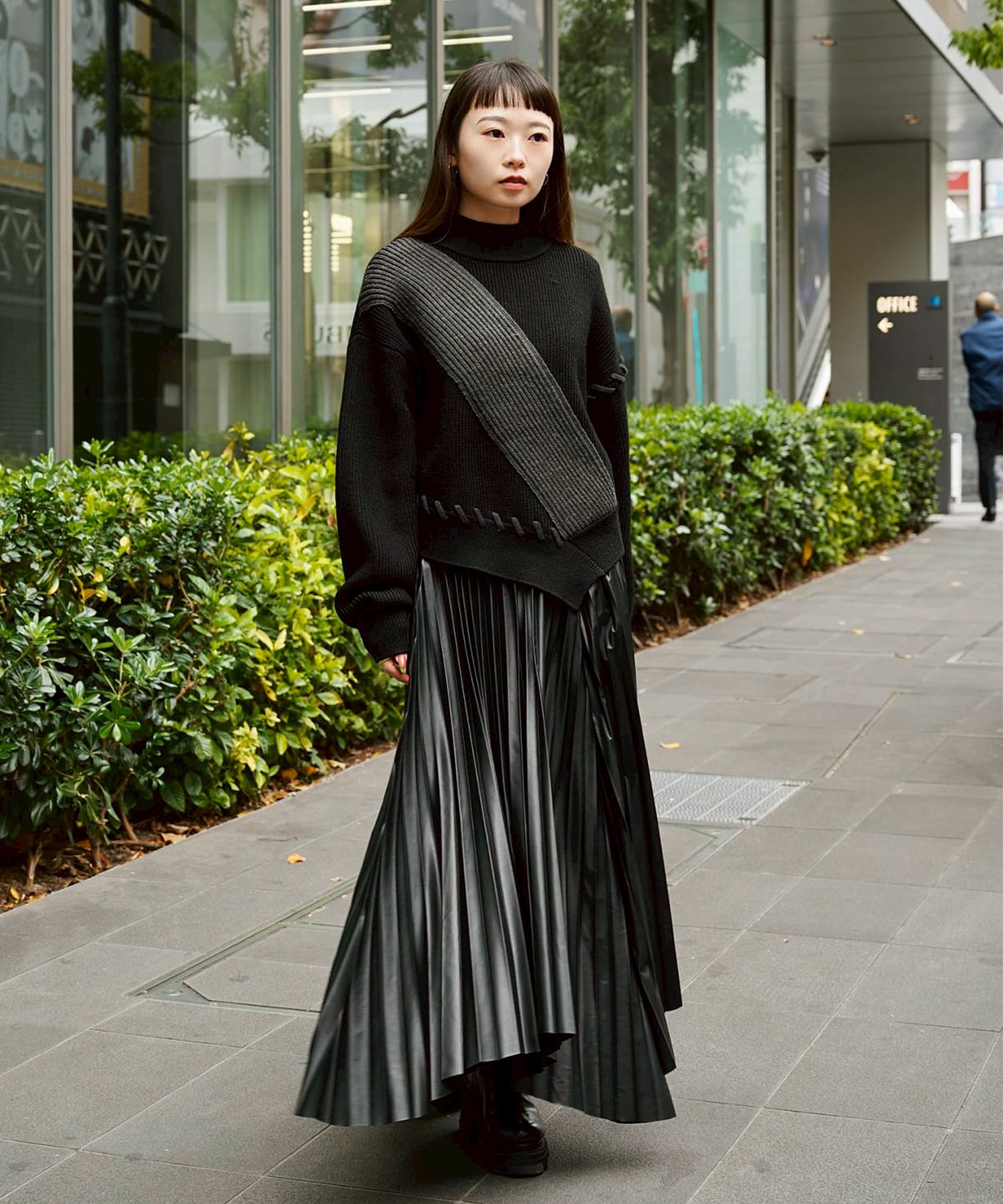 別注Asymmetrical Stitch Rib knit UN3D.