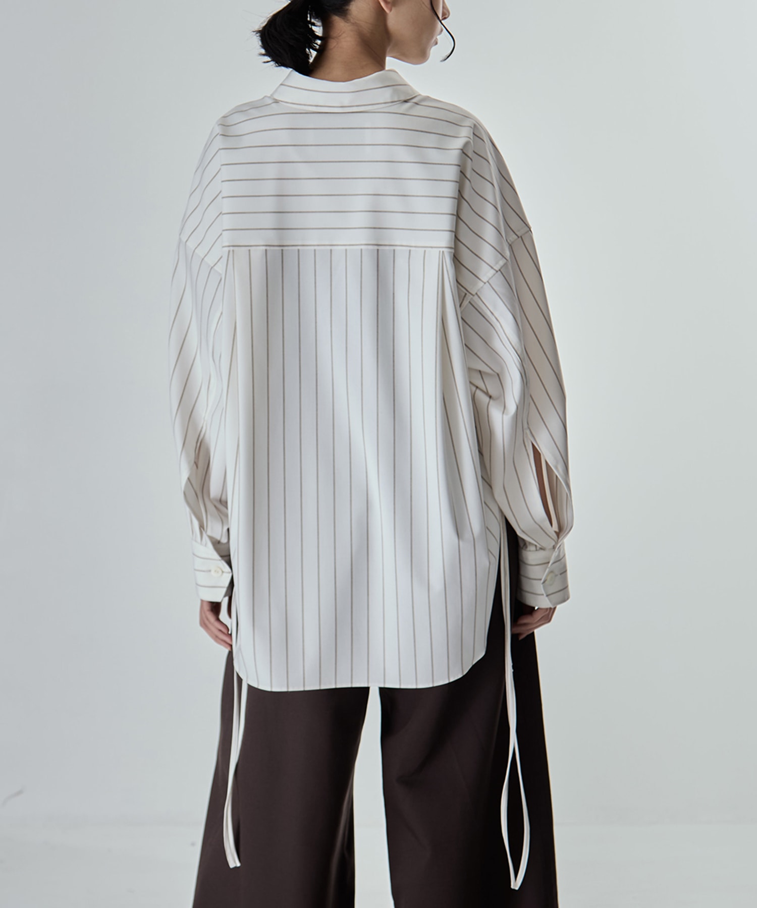 Wide Stripe 2way Shirt STUDIOUS