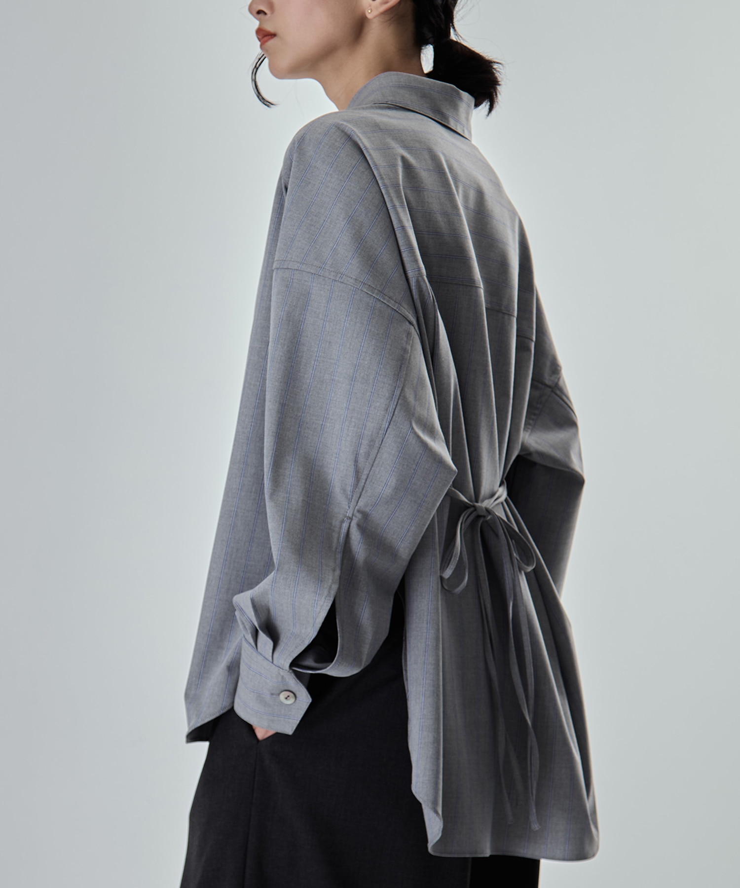 Wide Stripe 2way Shirt STUDIOUS