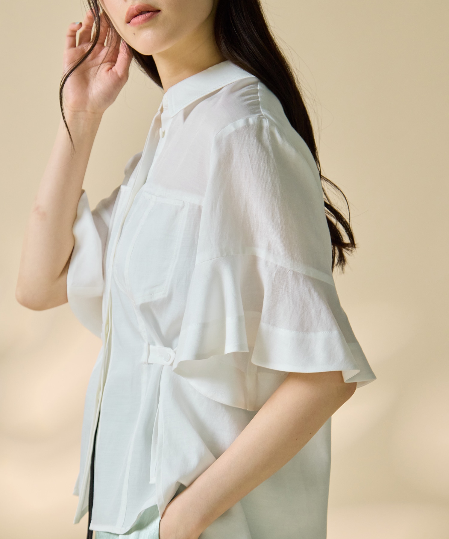 Hem Flare 2way Blouse STUDIOUS