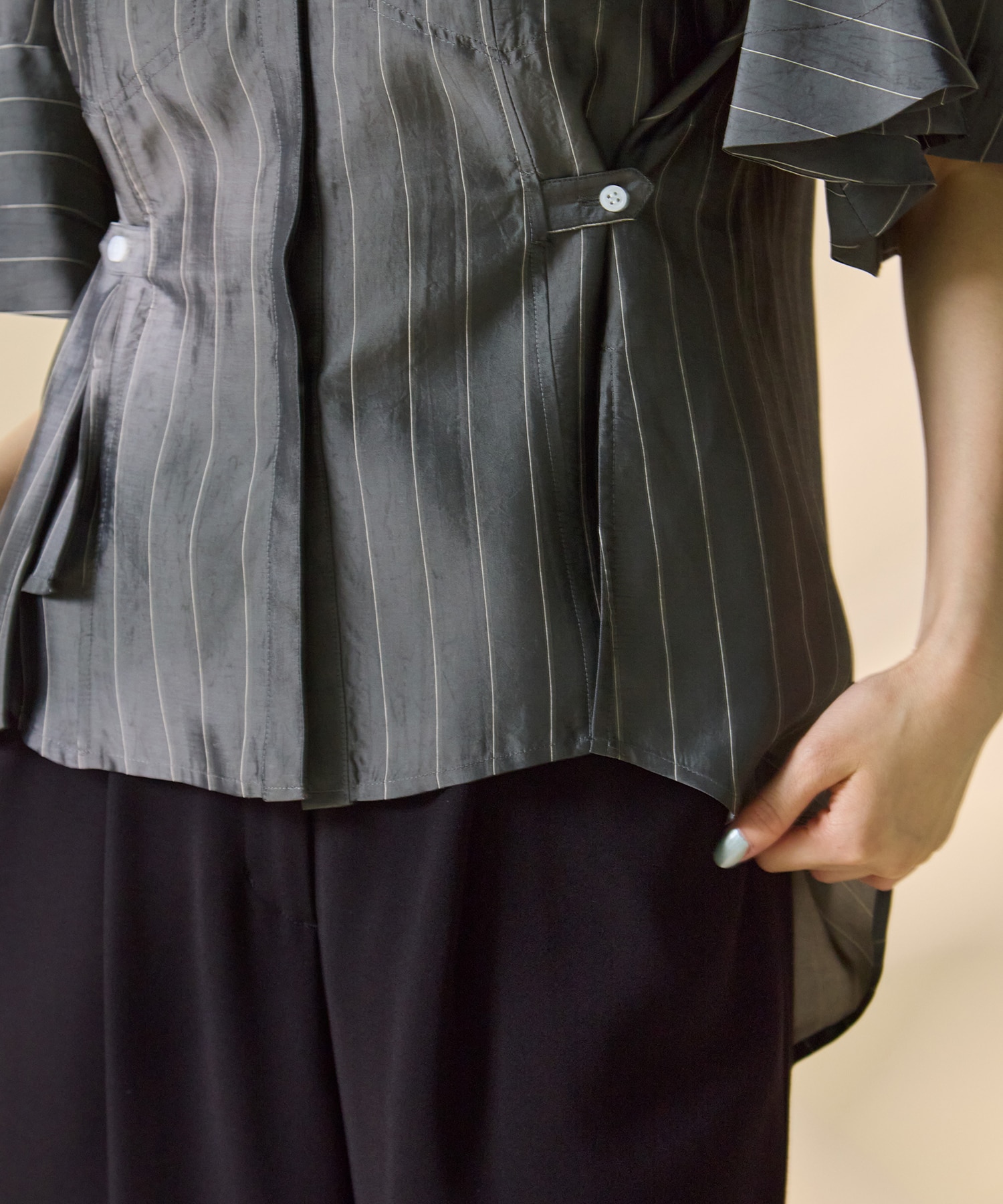 Hem Flare 2way Blouse STUDIOUS