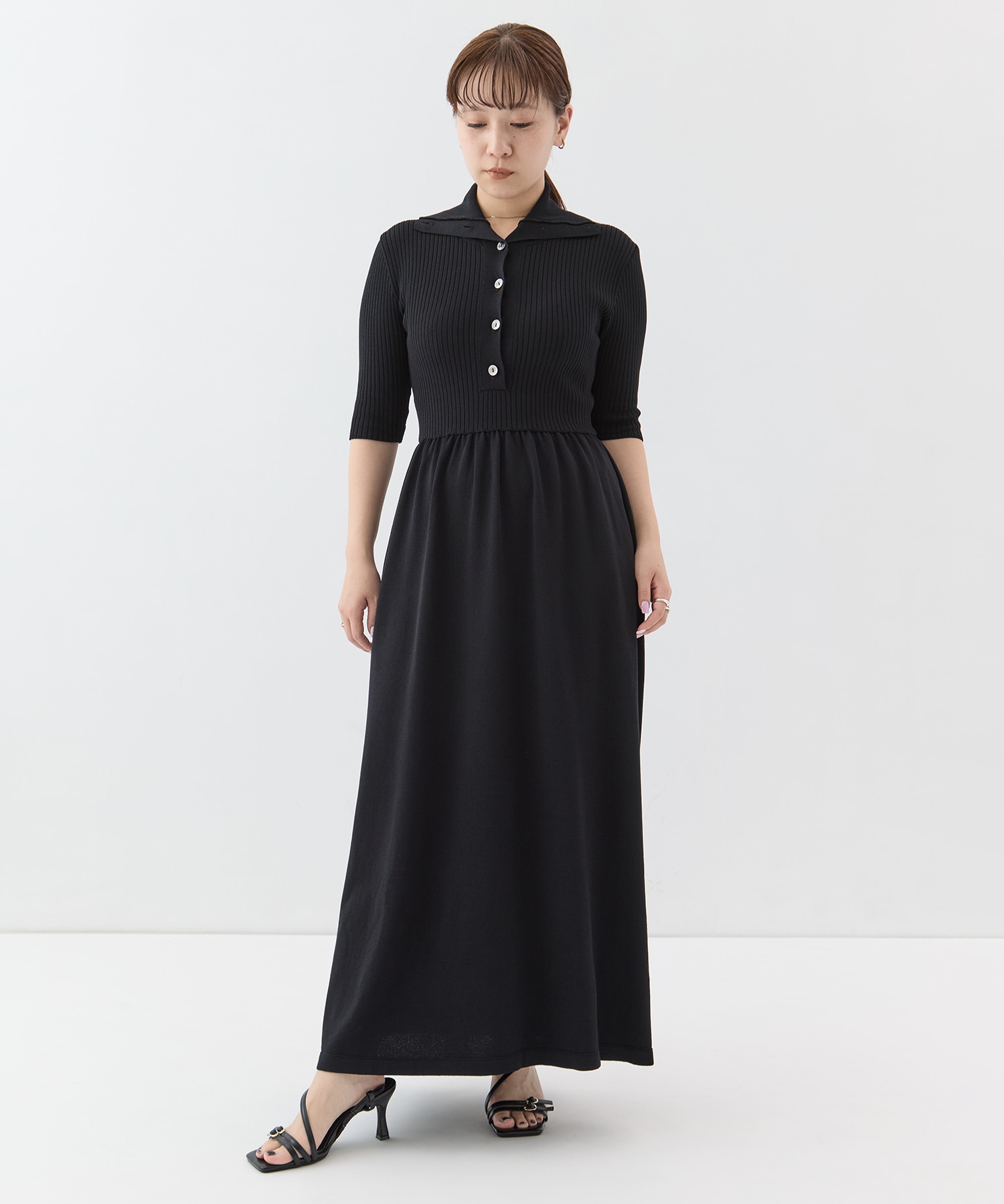 Sailor Collar Knit Dress STUDIOUS