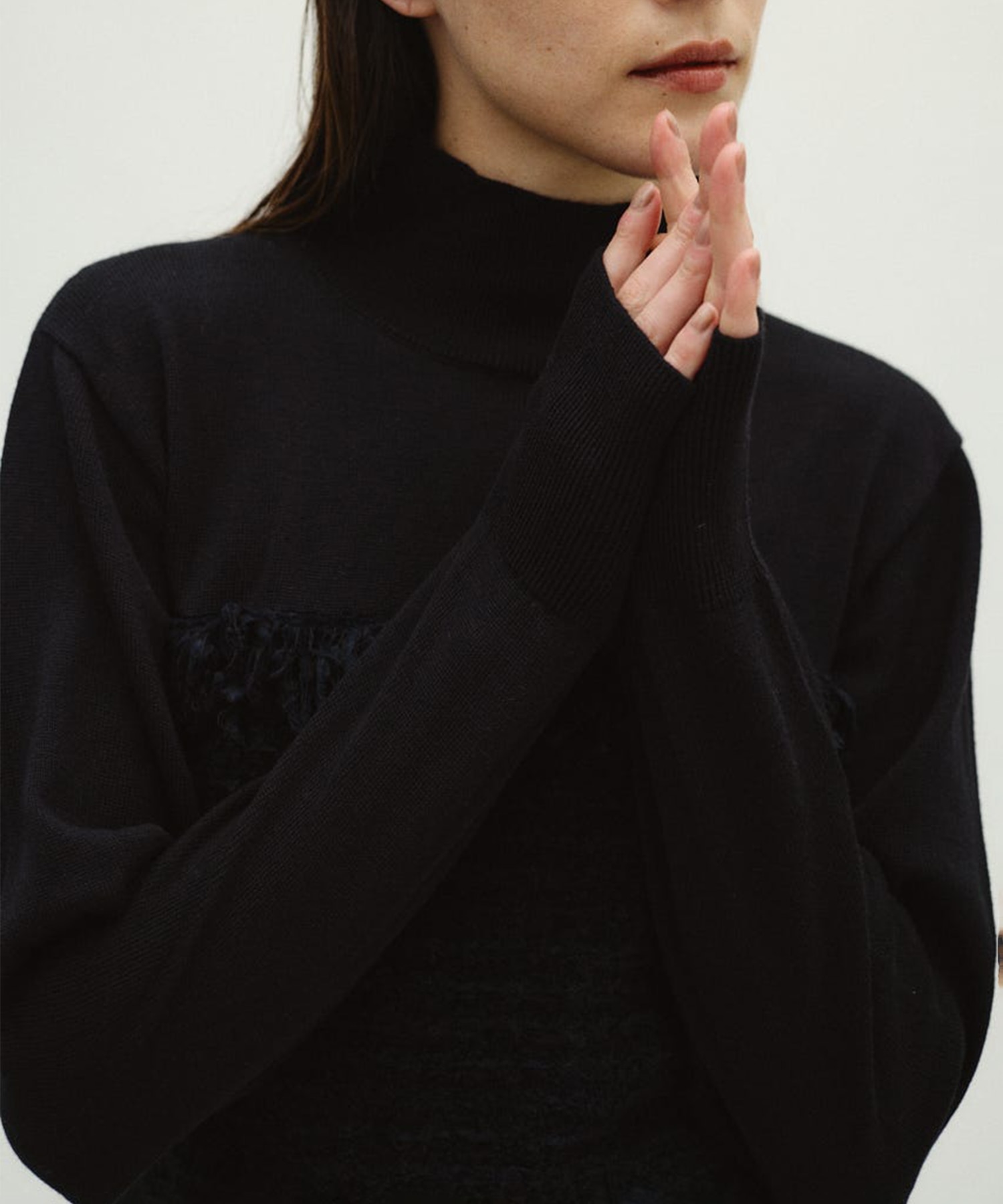 Tweed docking knit tops RIM.ARK