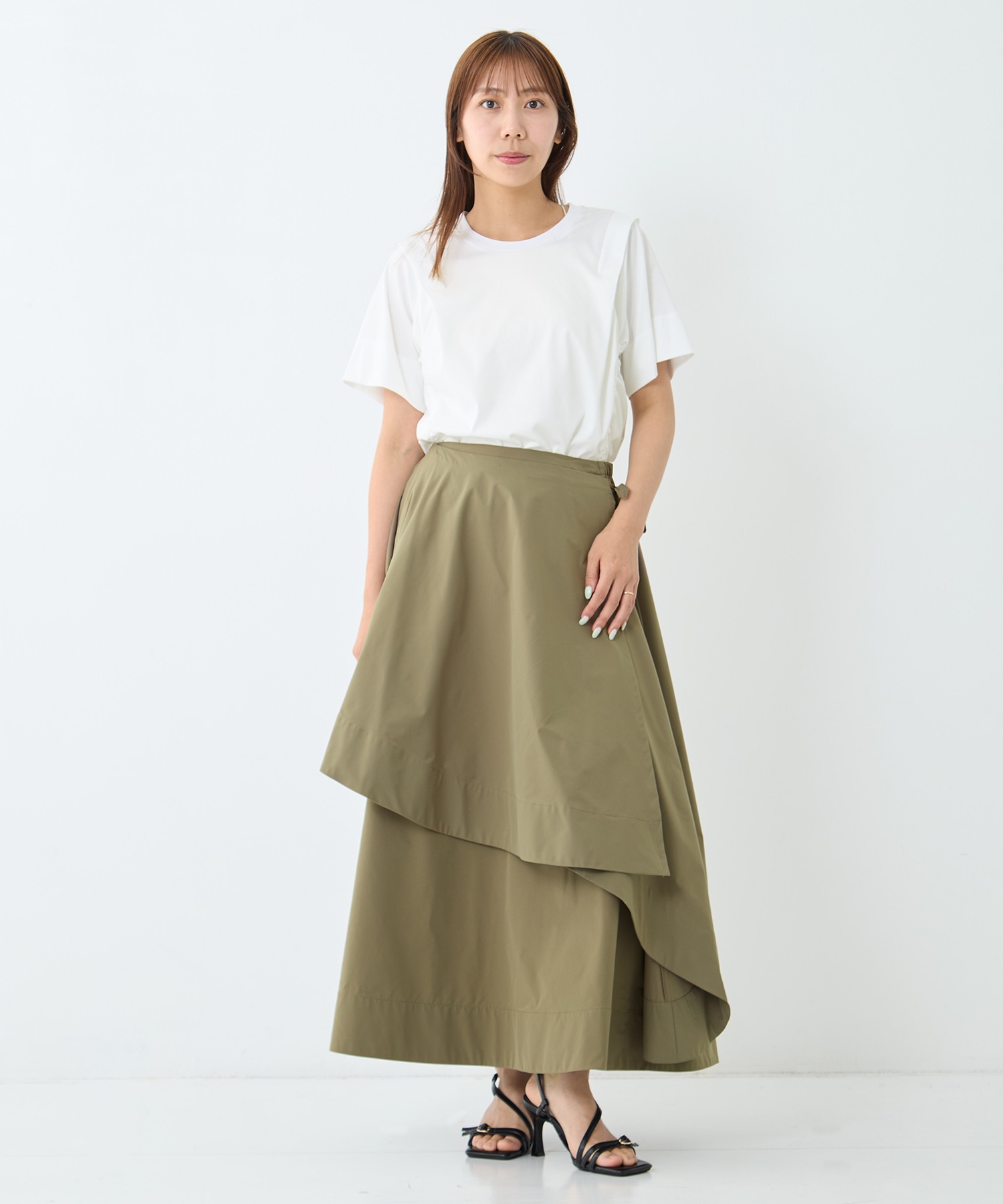 Asymmetry Wrap Layer Skirt STUDIOUS